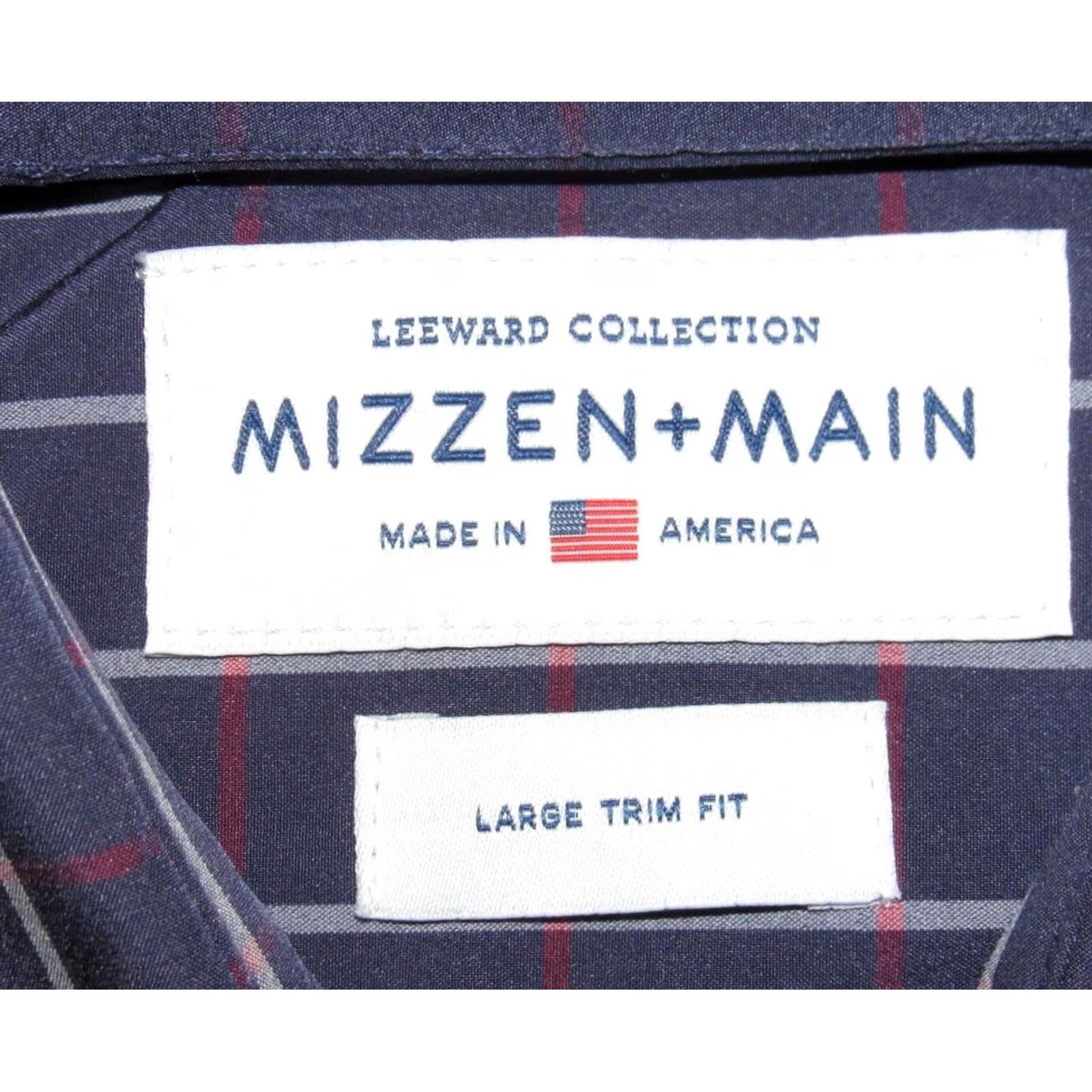 Mizzen+Main MIZZEN + MAIN Blue Plaid Long Sleeve Button Down Shirt Trim Fit Large L Size US L / EU 52-54 / 3 - 3 Thumbnail