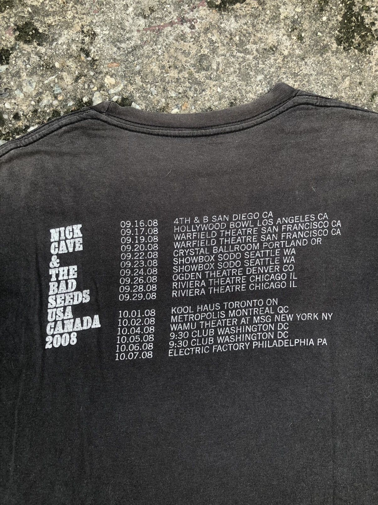 Band Tees Vintage Nick Cave & The Bad Seeds USA Canada 2008 Tour Size US M / EU 48-50 / 2 - 11 Thumbnail