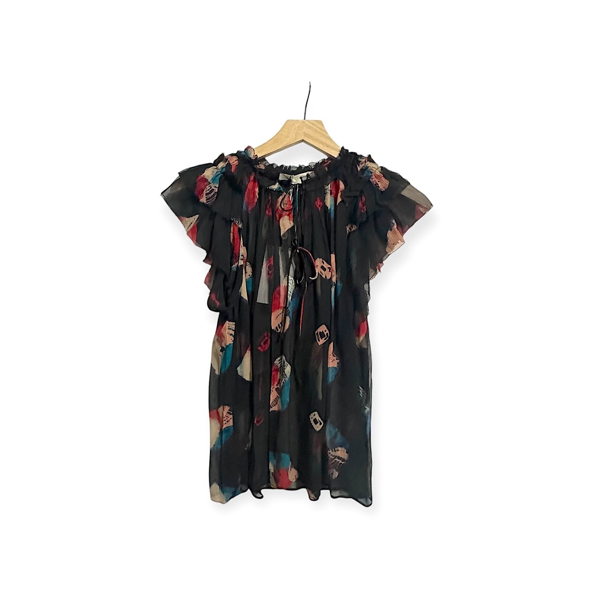 Ulla Johnson Ulla Johnson Marilyn Top in Nocturne, Silk Chiffon, NWT, 2 Size XS / US 0-2 / IT 36-38 - 1 Thumbnail