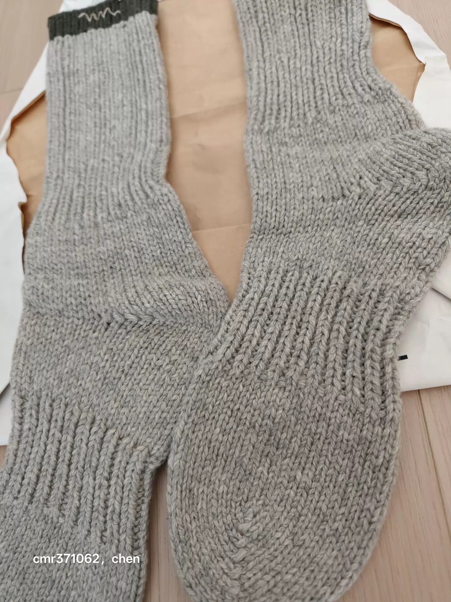 Visvim visvim 22AW Achilles Hand Knit 100% Wool Grey ML Socks Size ONE SIZE - 4 Thumbnail
