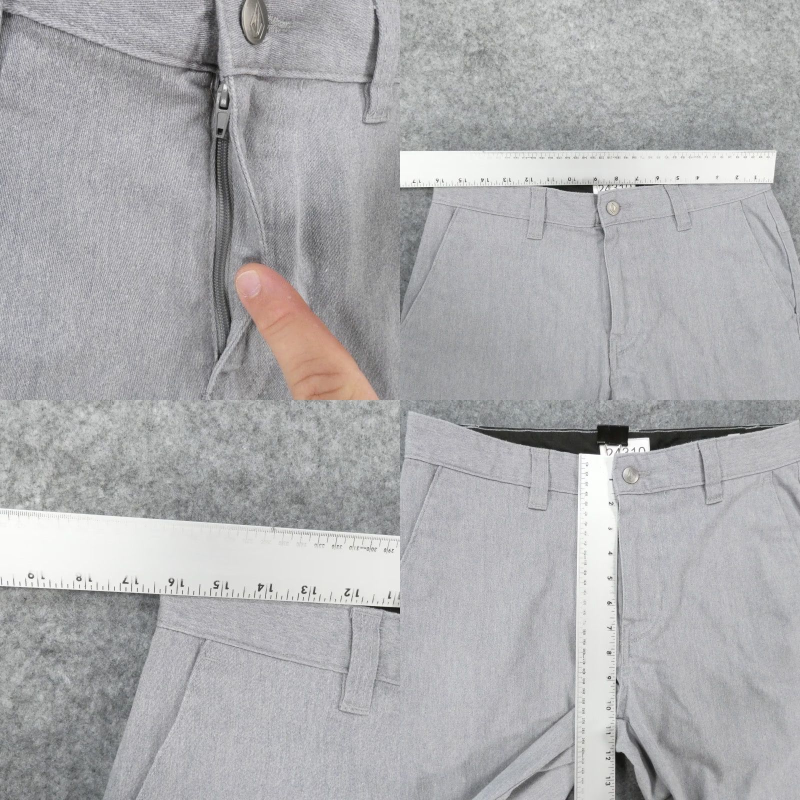 Volcom Volcom Shorts Mens 31 Chino Flat Front Gray Lightweight Casual Skater Size US 32 / EU 48 - 8 Thumbnail