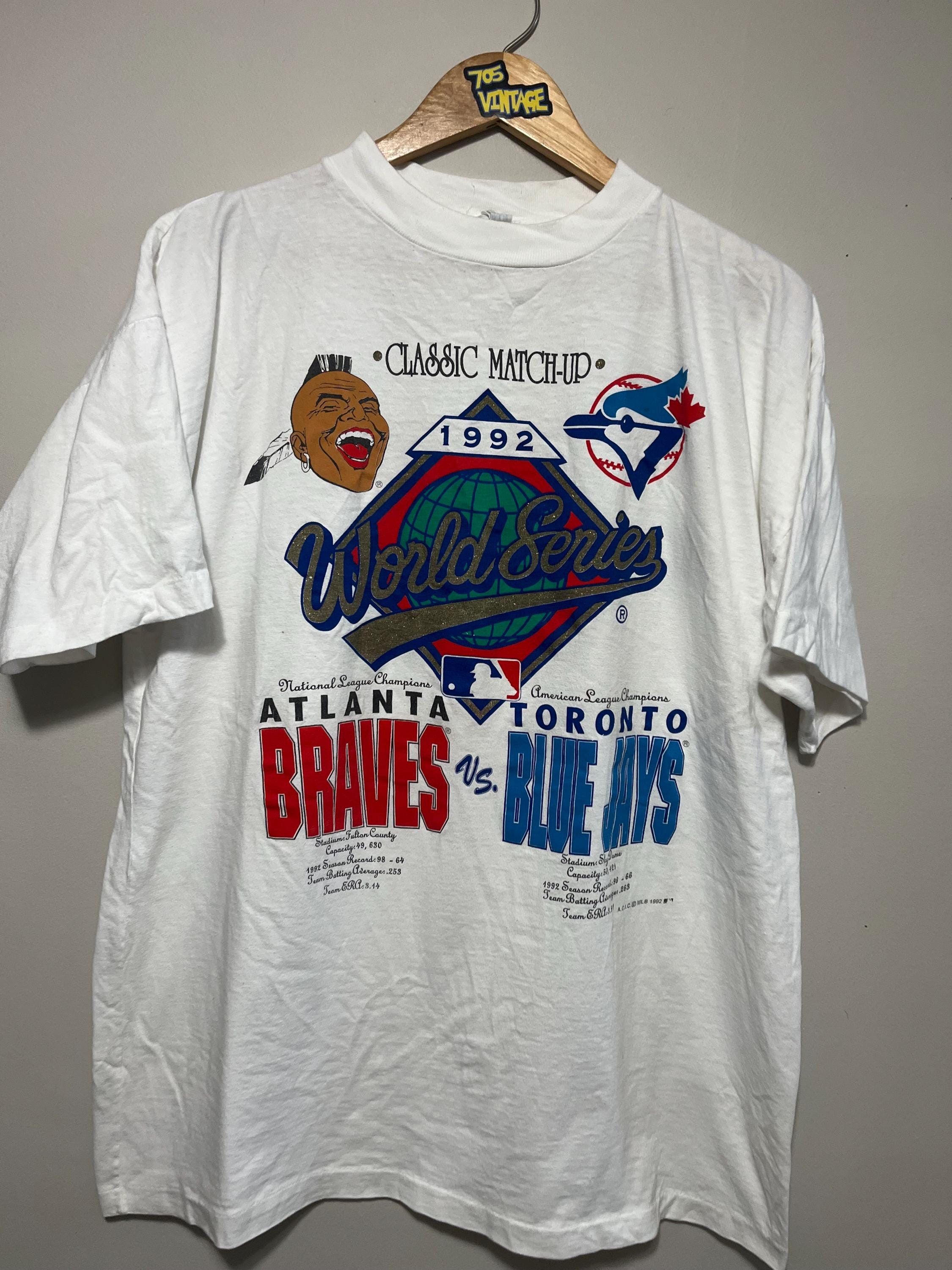 Vintage Vintage Toronto Blue Jays 92 World Series Matchup T-shirt Size US XL / EU 56 / 4 - 2 Thumbnail