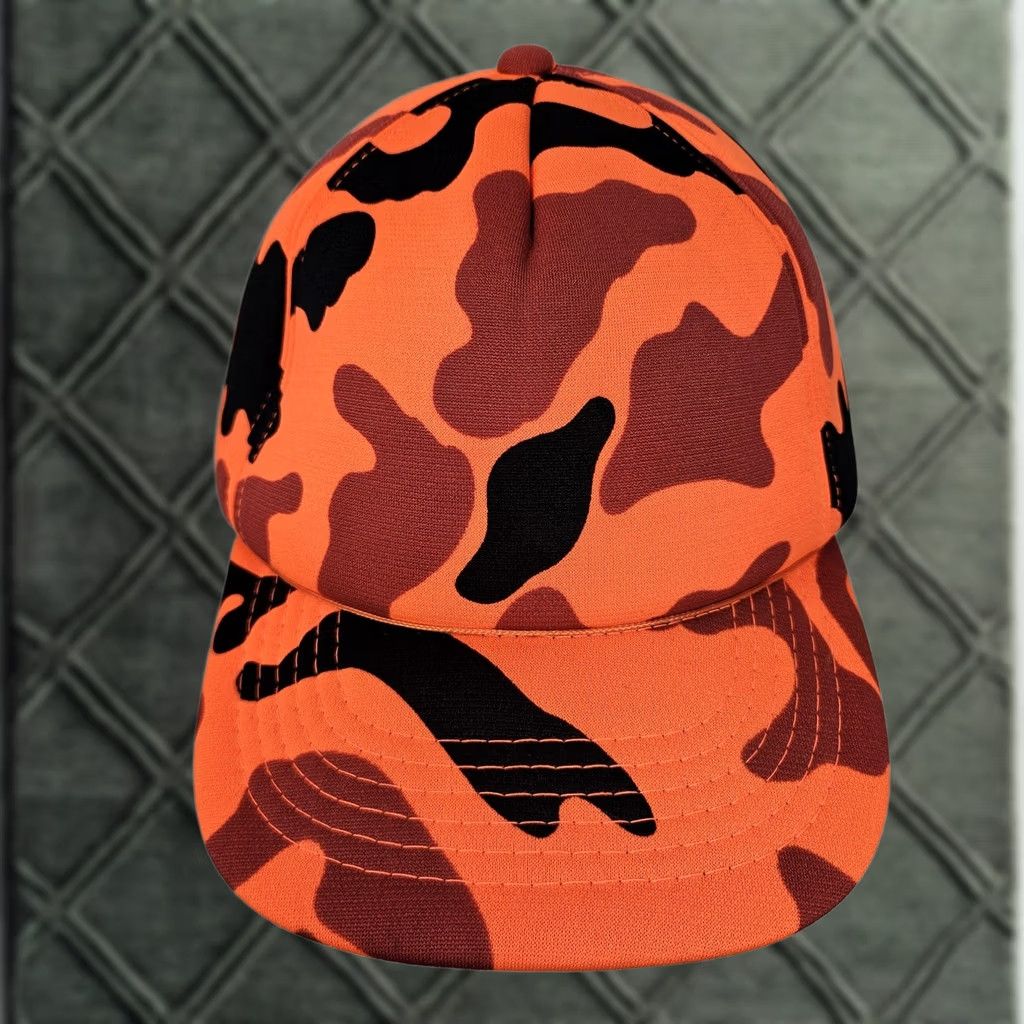 Vintage VINTAGE YoungAn Hat Co. Hat Cap Snap Back One Size Orange Camo Hunting Mens Outdoor 90s Snapback Hat Size ONE SIZE - 1 Thumbnail
