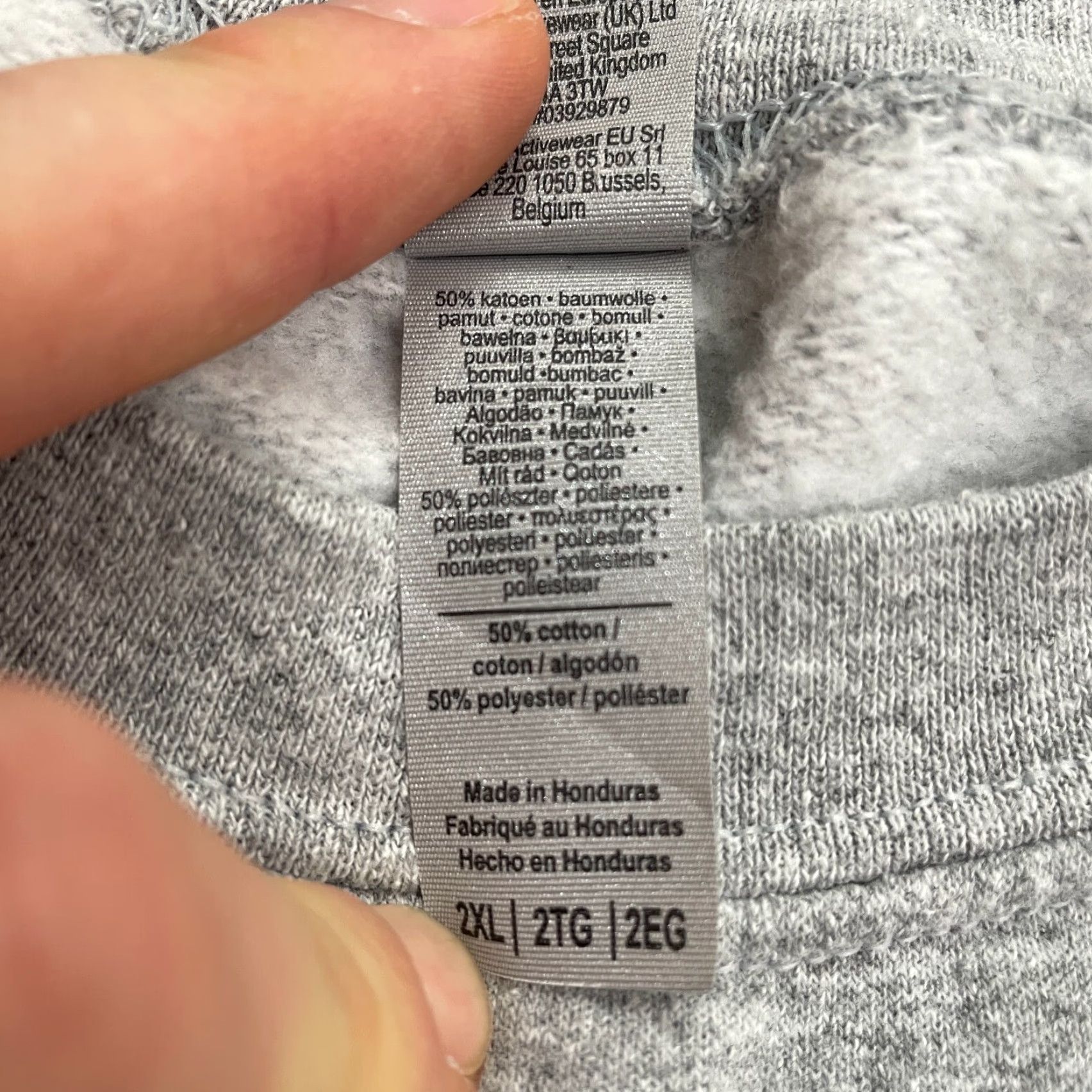 Gildan Gildan Heavy Blend Pullover Sweatshirt Mens 2XL Gray Fleece Crew Neck Graphic Shirt Size US XXL / EU 58 / 5 - 6 Thumbnail