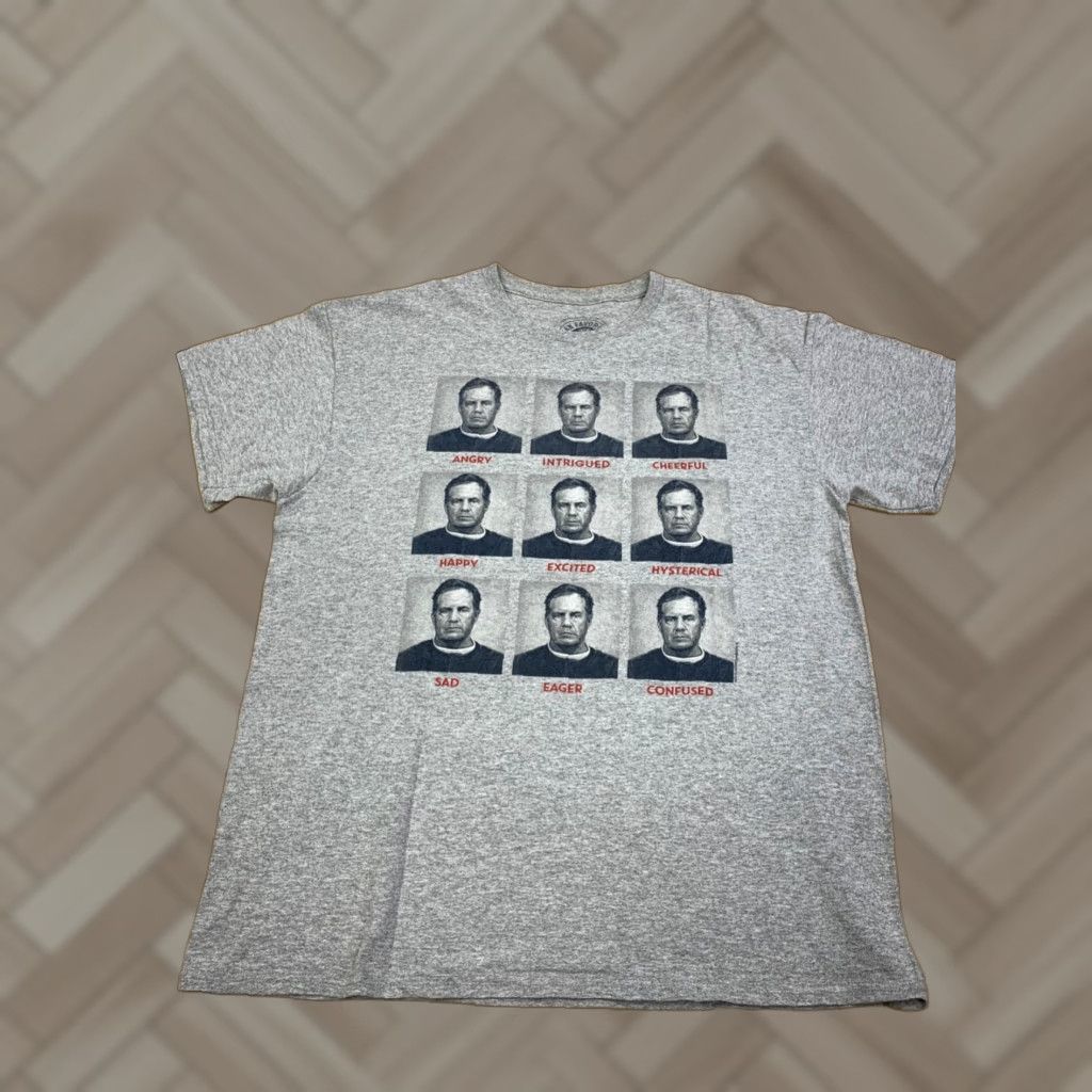 Vintage New England Patriots Shirt Bill Belichick Faces Mens L Gray Football Funny 11484 Size US L / EU 52-54 / 3 - 1 Thumbnail