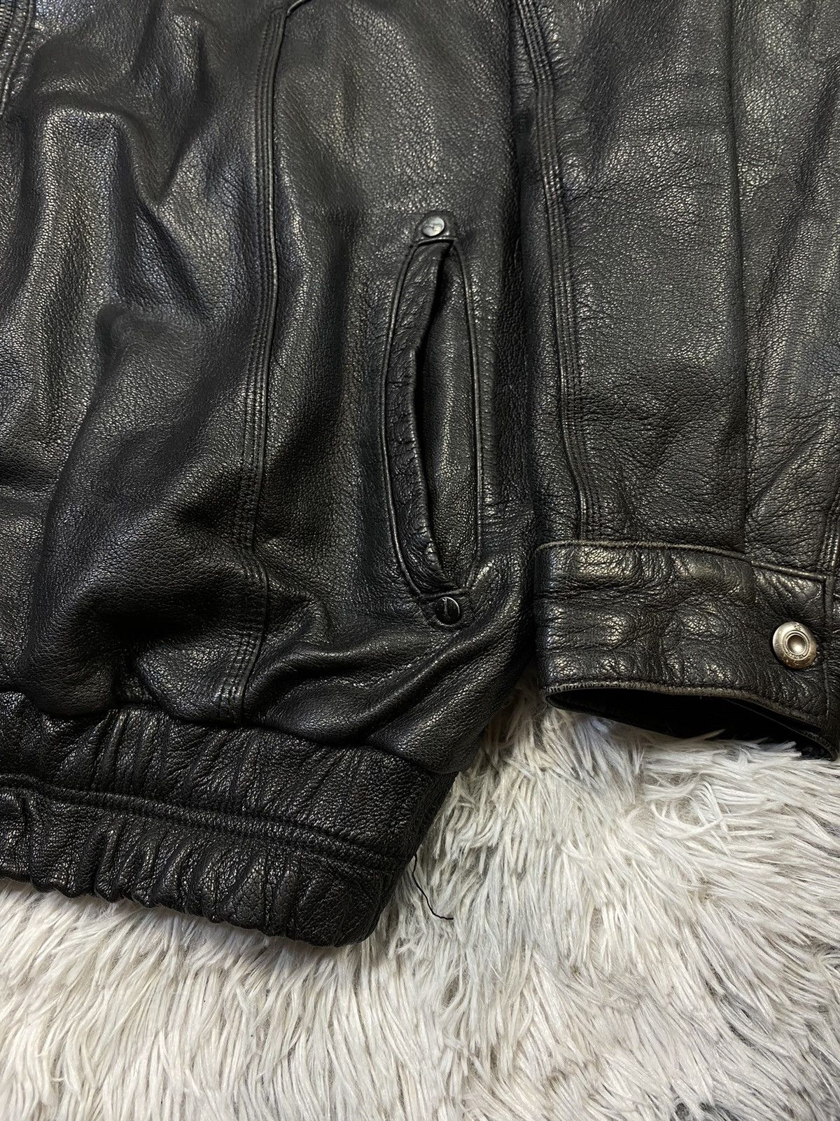 Leather × Vintage Fire Flag Horse Leather Bomber Jacket Japanese Brand Size US L / EU 52-54 / 3 - 2 Thumbnail