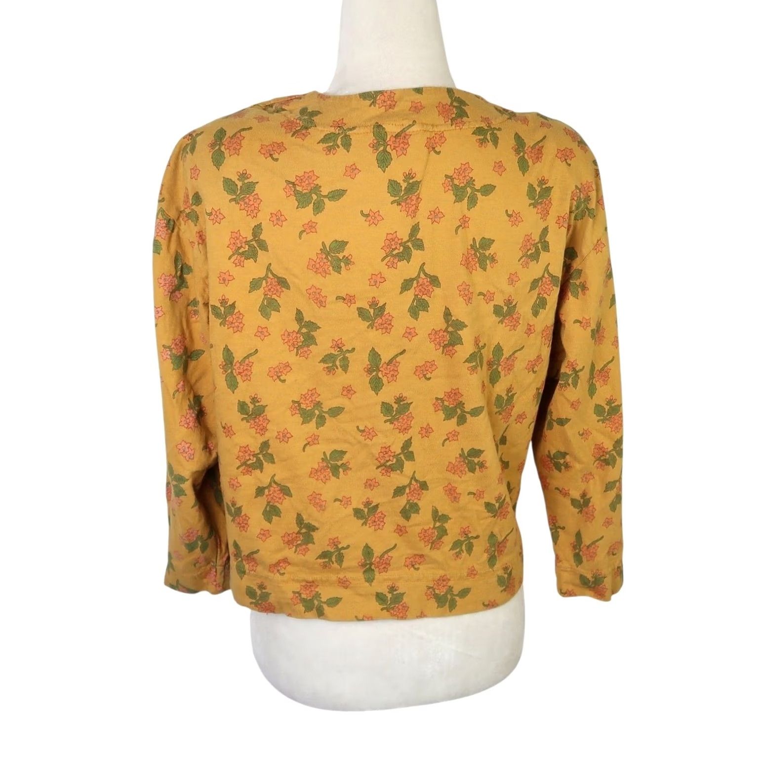 Vintage VINTAGE Michael G Yellow Floral Button Front Top M Womens Size M / US 6-8 / IT 42-44 - 4 Thumbnail