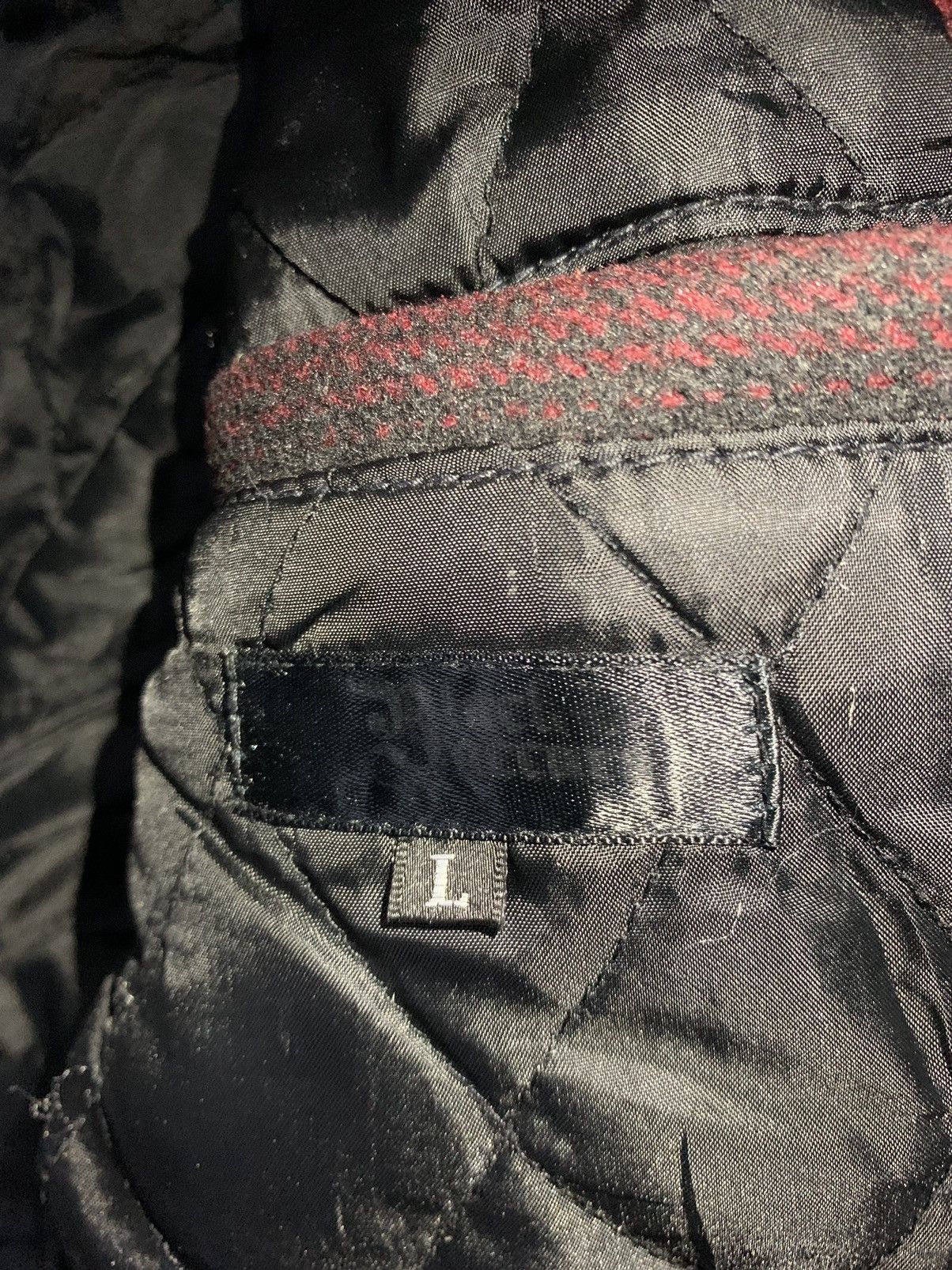 If Six Was Nine Vintage Black Baccara Checkered Faux Fur Hooded Punk Jacket Size US M / EU 48-50 / 2 - 20 Thumbnail