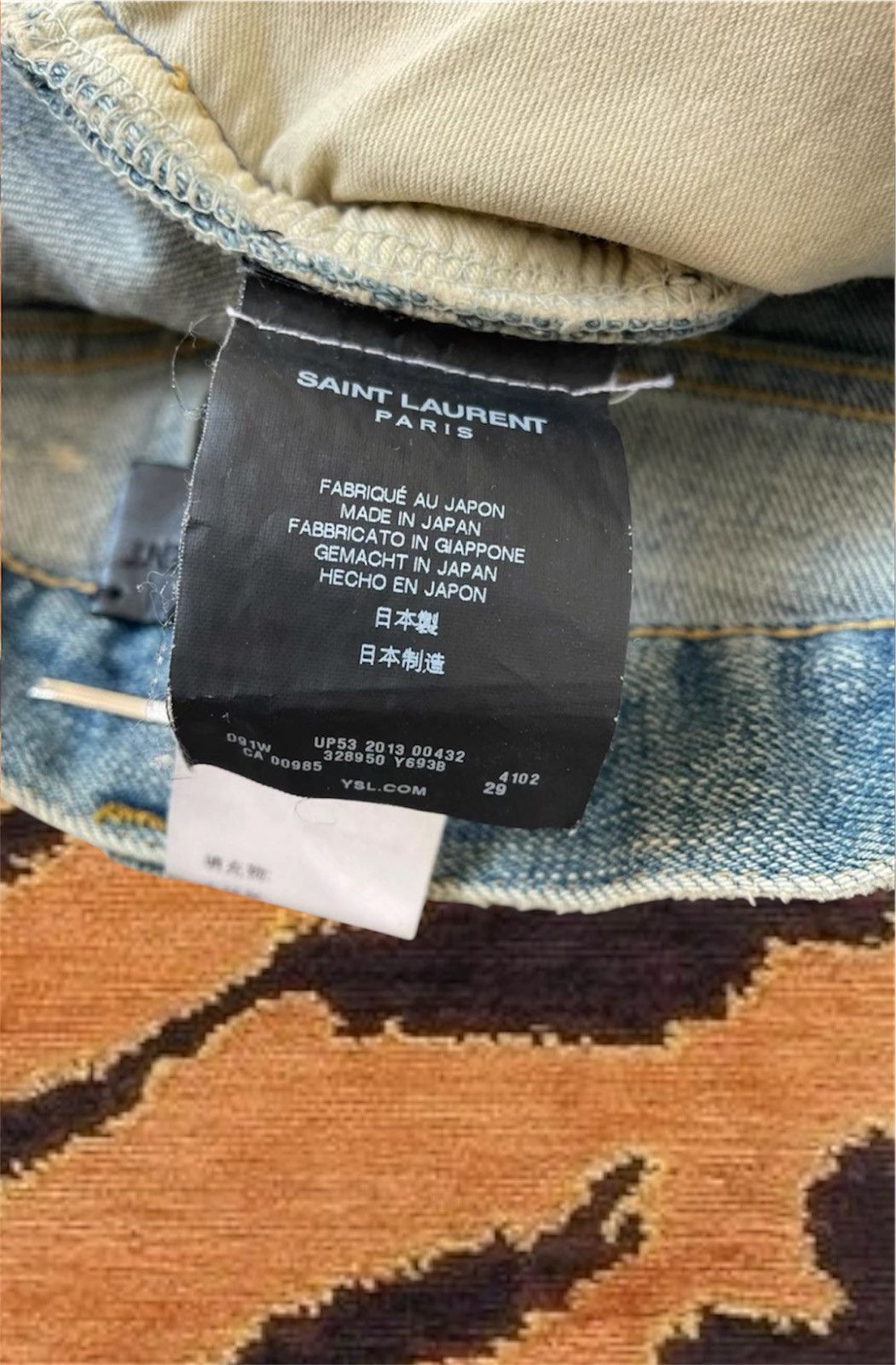 Saint Laurent Paris SAINT LAURENT PARIS FW13 CRASH DENIM Size US 29 - 6 Thumbnail