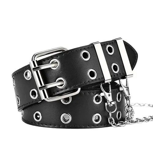 Other Double Pin Buckle Style Belt with chain Size ONE SIZE - 3 Thumbnail