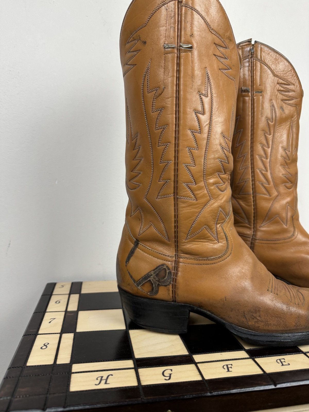 Tony Lama Vintage cowboy boots USA Texas original retro item Size US 9.5 / IT 39.5 - 2 Thumbnail