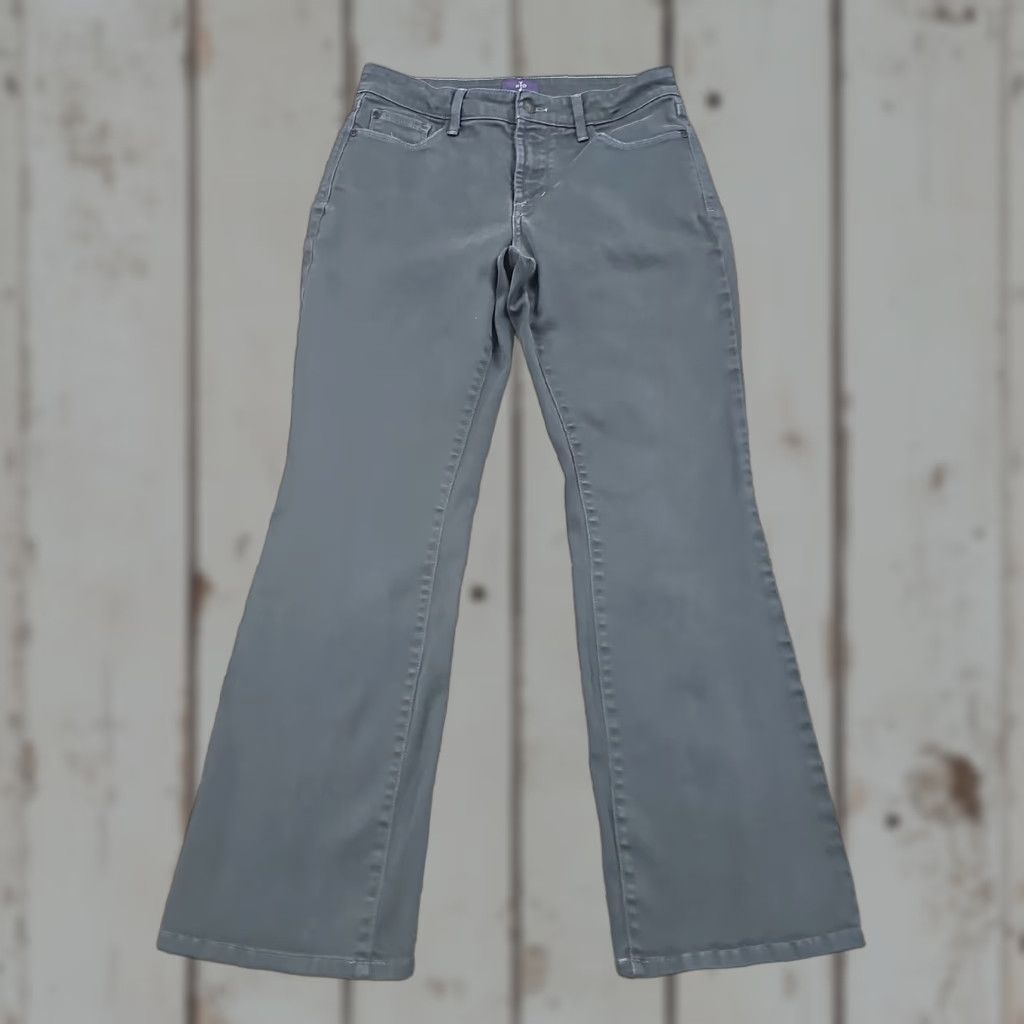 NYDJ NYDJ Jeans Womens 8P Gray Bootcut Mid Rise Stretch USA 27x29 Billie Size 30" / US 8 / IT 44 - 1 Thumbnail