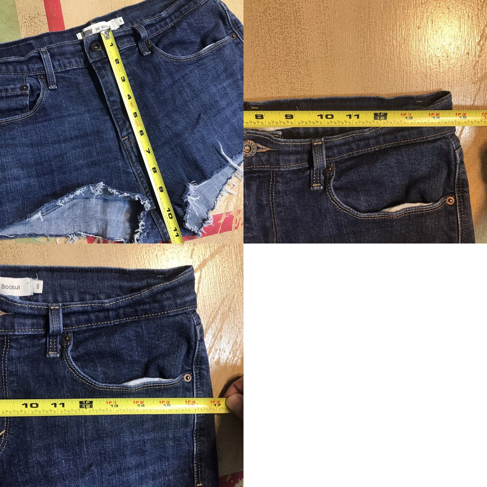 Levi's Levis Womens Shorts Blue Denim 515 Cut-Off Frayed Hems Stretch Zip Fly Tag 8 Size 30" / US 8 / IT 44 - 9 Thumbnail