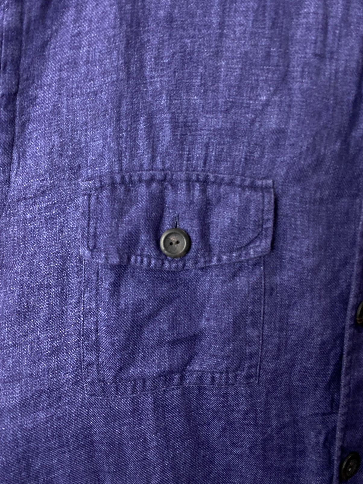 Eton Vintage French Style Eton Linen Twill Overshot Shirt Size US XL / EU 56 / 4 - 6 Thumbnail