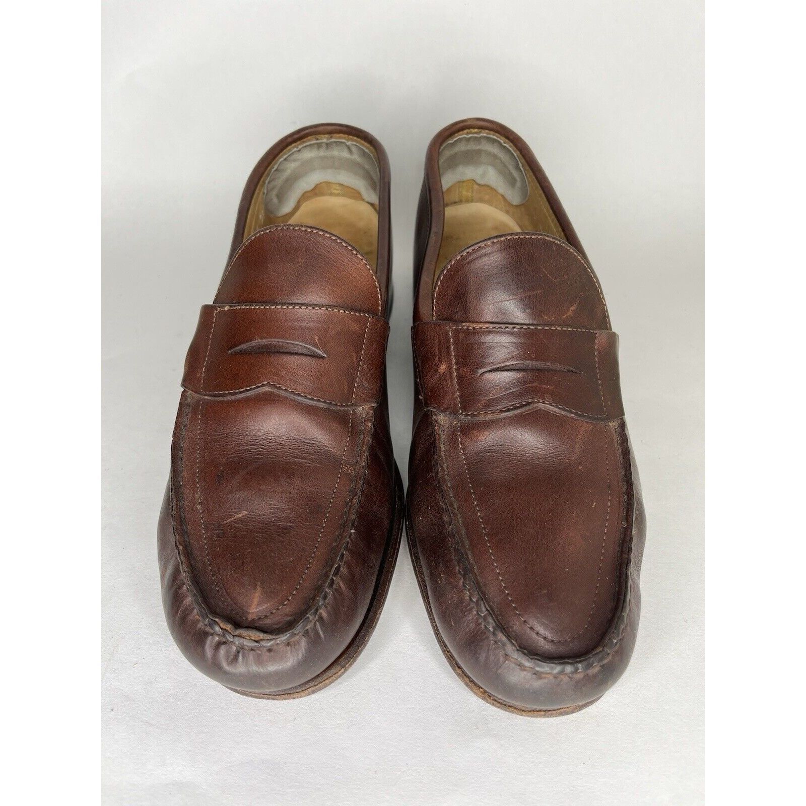 Frye Frye Brown Leather Penny Loafers Slip On Dress Shoes Men Sz Size US 12 / EU 45 - 10 Thumbnail