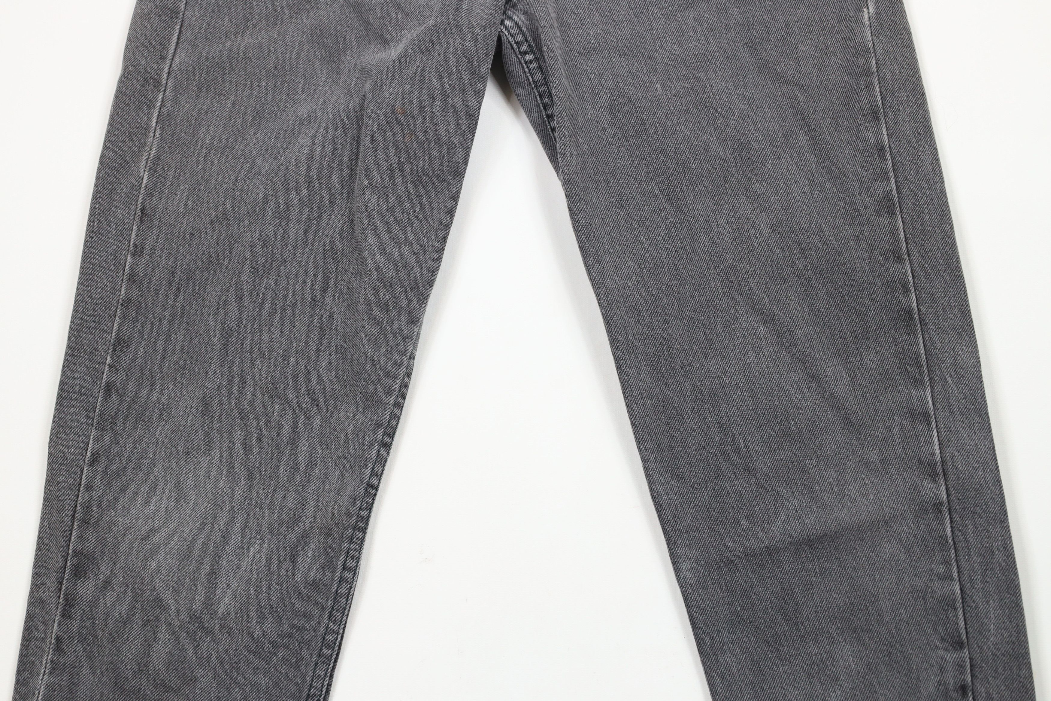 Guess × Vintage Vintage 90s Guess Tapered Skinny Leg Denim Jeans Black USA Size 29" - 3 Thumbnail
