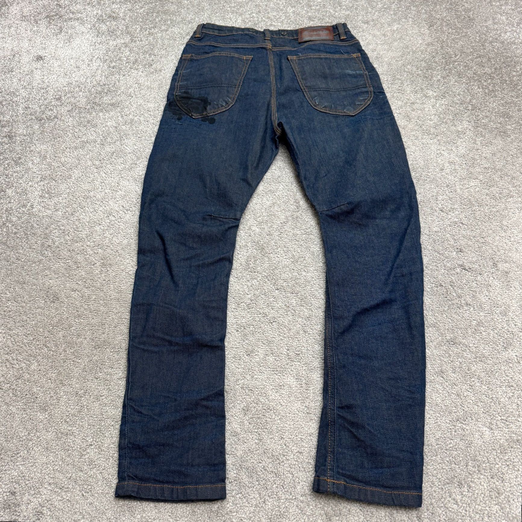 Vintage Pull&Bear Jeans Men 30 Denim Light Blue Dark Wash Regular Fit 5-Pocket Button Fly Tapered Cotton Brand: Pull&Bear Size US 30 / EU 46 - 2 Thumbnail
