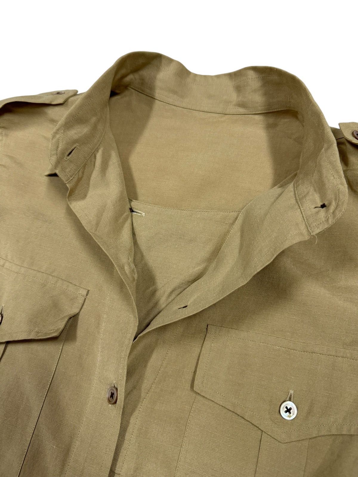 Margaret Howell × Vintage Margaret Howell England Southeastern Tan Uniform Shirt Size XS / US 0-2 / IT 36-38 - 7 Thumbnail