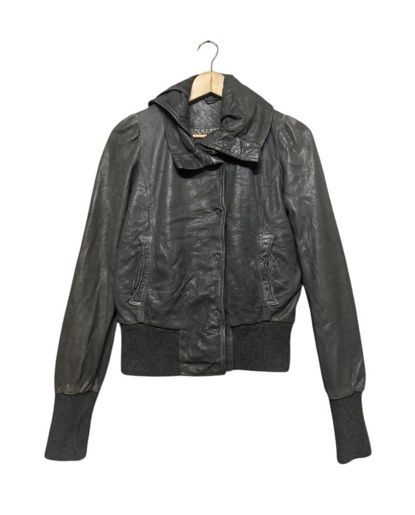 Giorgio Brato Authentic🔥Giorgio Brato Highneck Leather Jacket Size US XXS / EU 40 - 1 Thumbnail