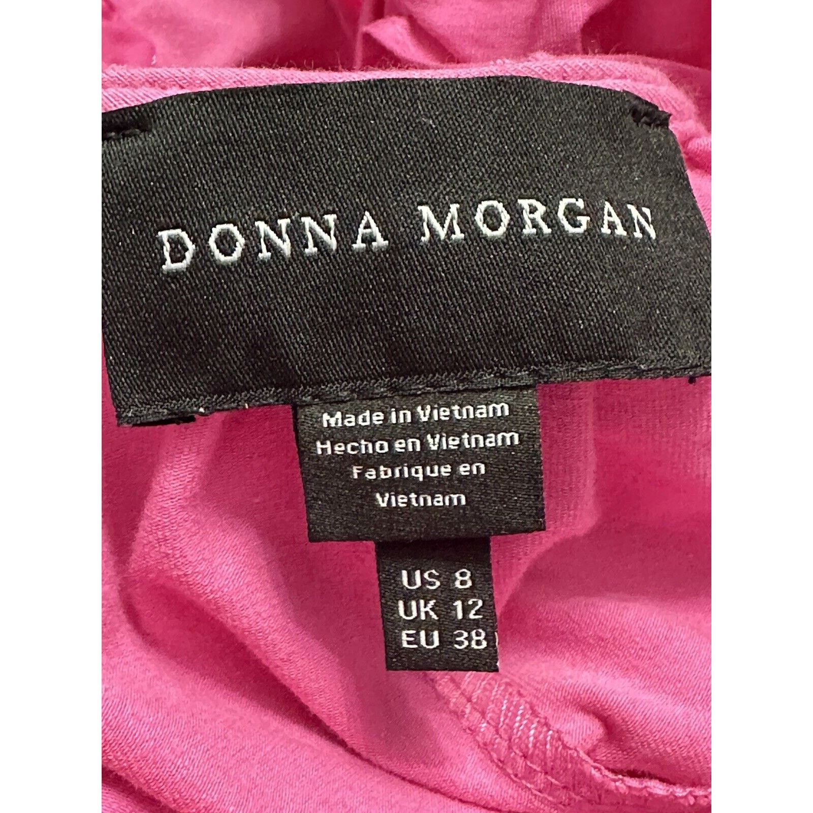 Other Donna Morgan Mada A Line Dress Pink Belted Midi Ruffle 8 New Size M / US 6-8 / IT 42-44 - 9 Thumbnail
