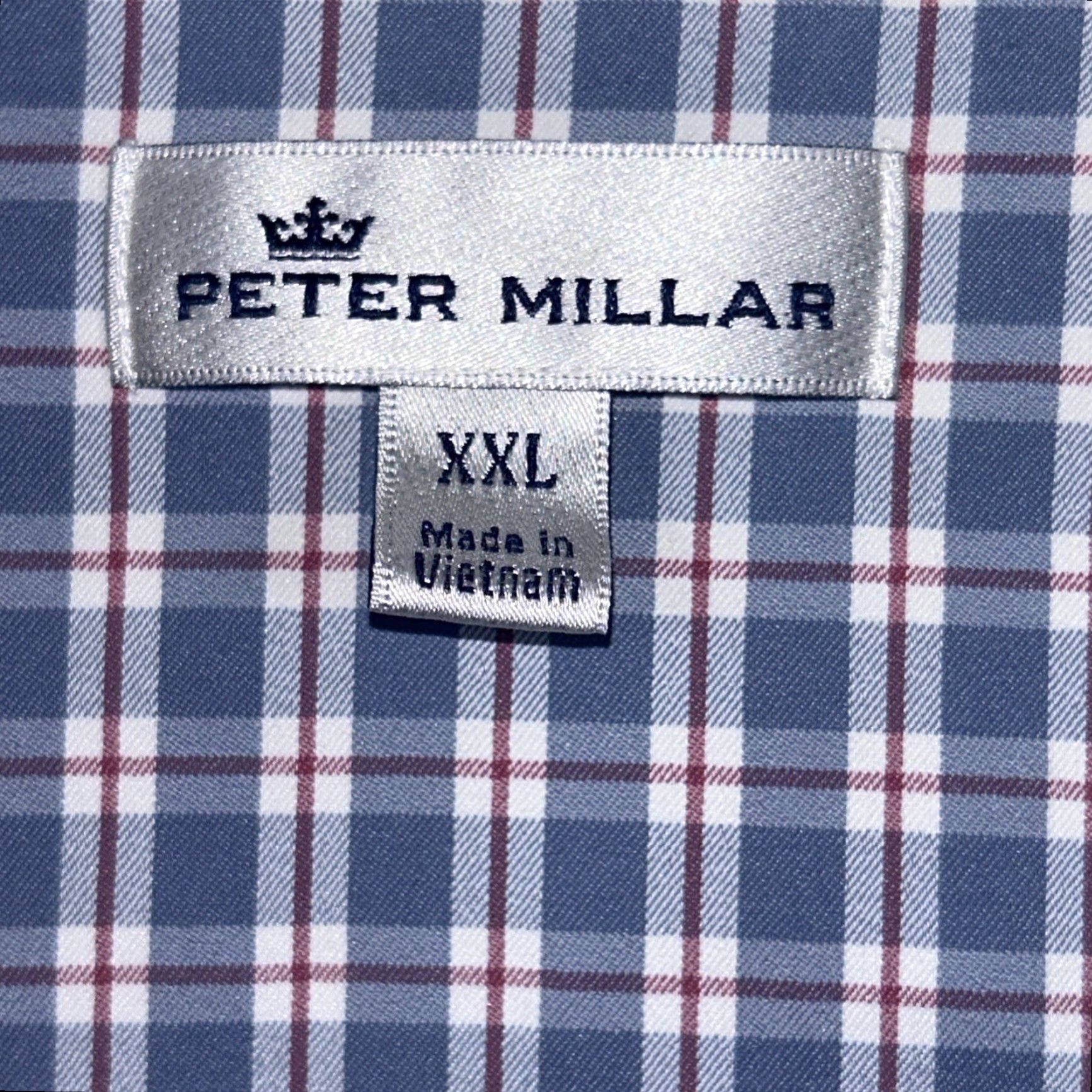 Peter Millar Peter Millar Button-Up Long Sleeve Shirt Check Blue 2XL Nylon Spandex Mens Casual Classic Preppy Shirt Size US XXL / EU 58 / 5 - 3 Thumbnail