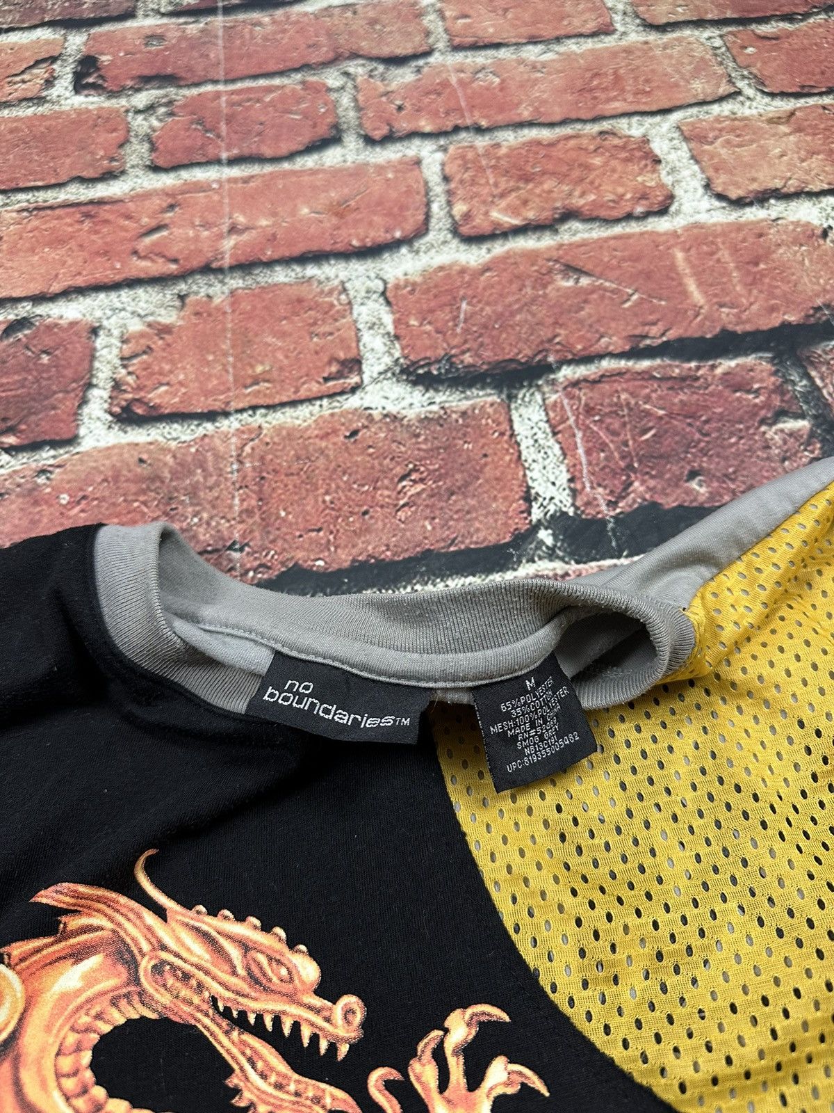 Vintage Vintage JNCO Style Dragon Flames No Boundaries T Shirt Mesh Size US M / EU 48-50 / 2 - 5 Thumbnail
