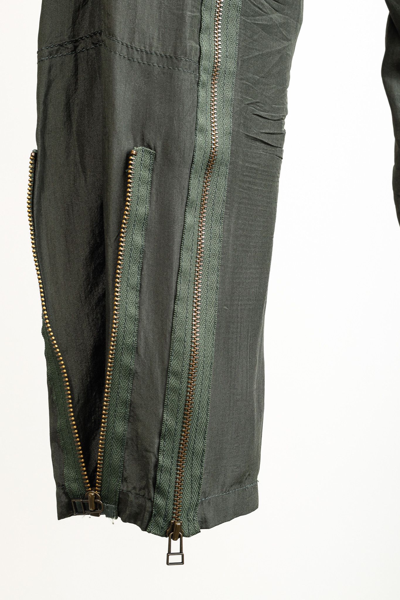 Faith Connexion Faith Connexion Army Khaki Silk Multi Pocket Cargo Pants Size 35" - 8 Thumbnail