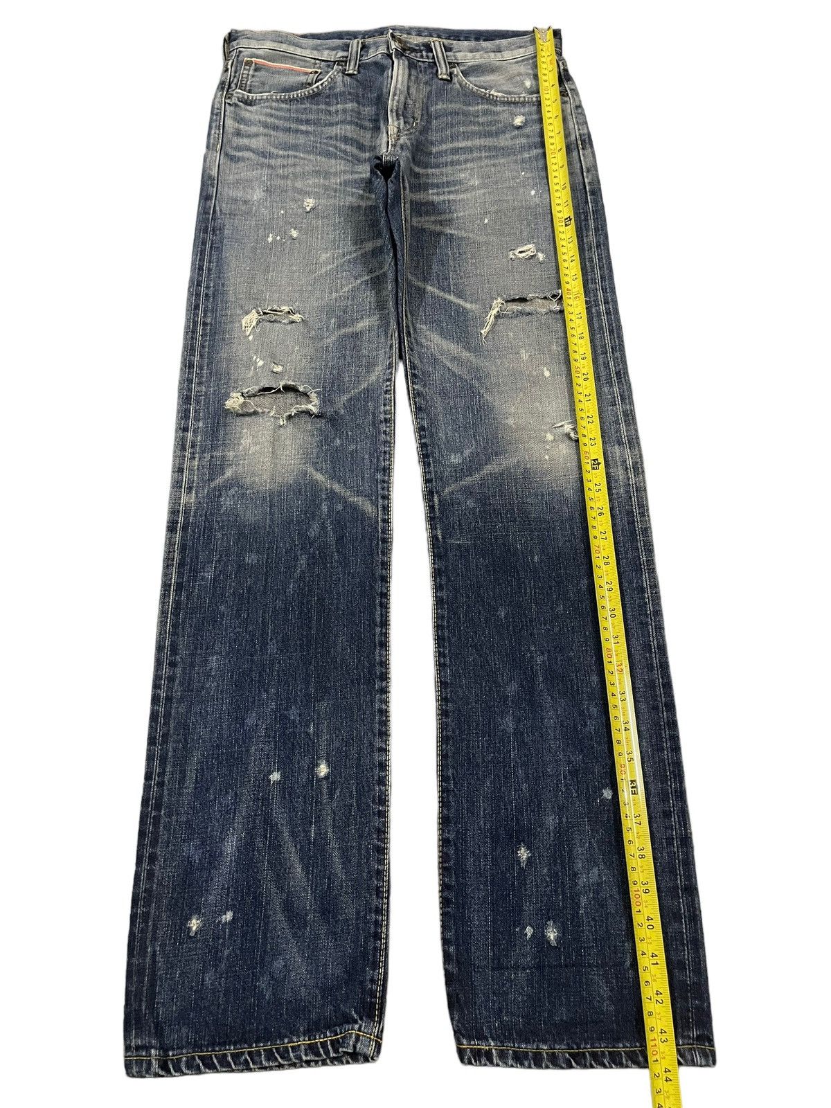Edwin Vintage 90s Edwin 505 Selvedge Blue Wash Distressed Jeans Size US 32 / EU 48 - 13 Thumbnail