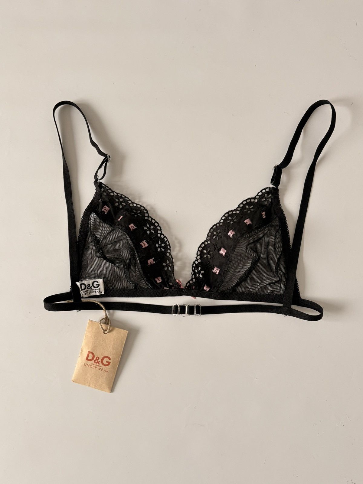 Dolce & Gabbana DOLCE & GABBANA underwear black bralette sheer mesh bra 75C Size ONE SIZE - 6 Thumbnail