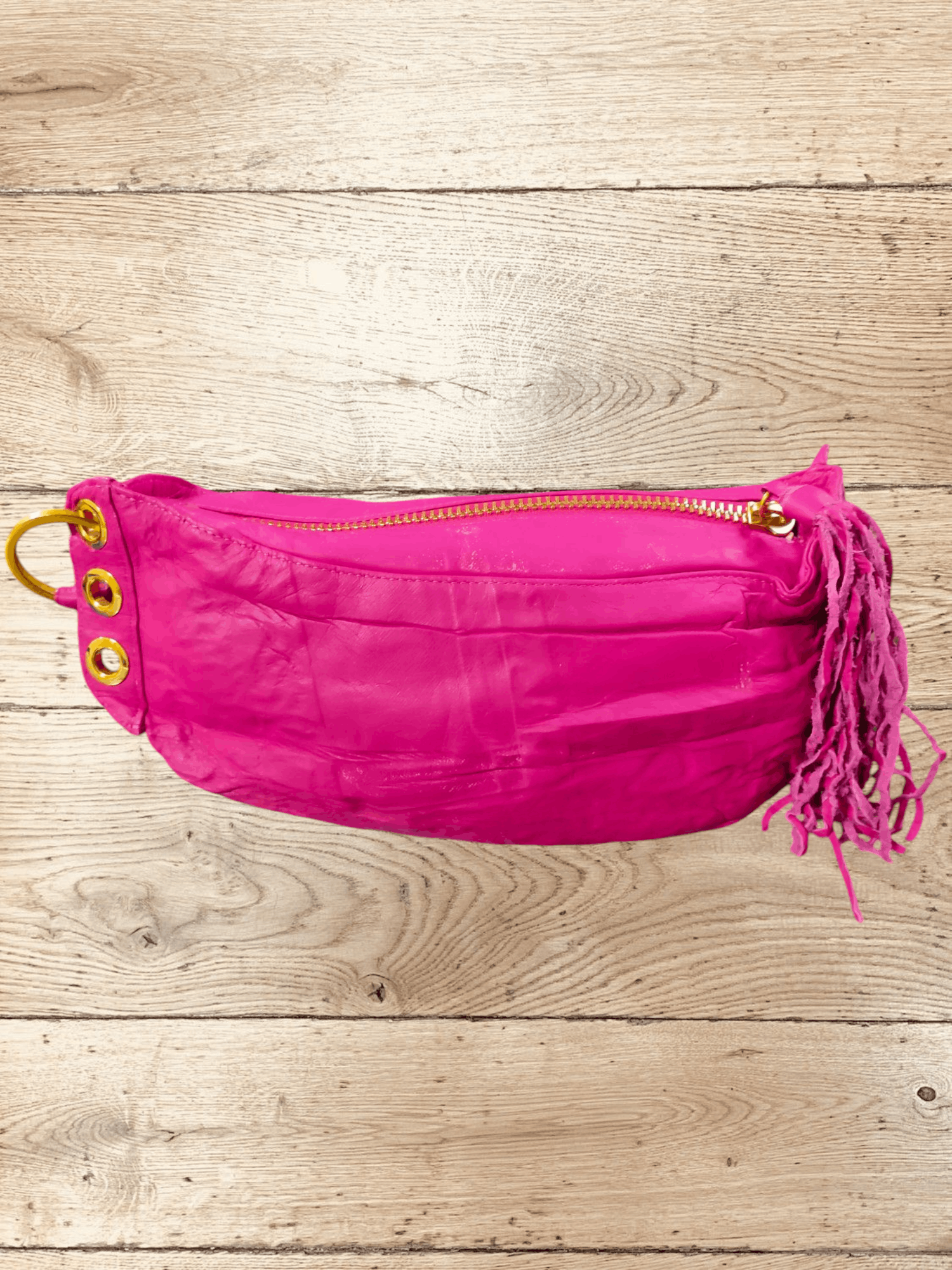 Leather LUXURY KENKENKEN DAVE SHOULDER BAG WITH FRINGE ZIPPER Size ONE SIZE - 2 Thumbnail