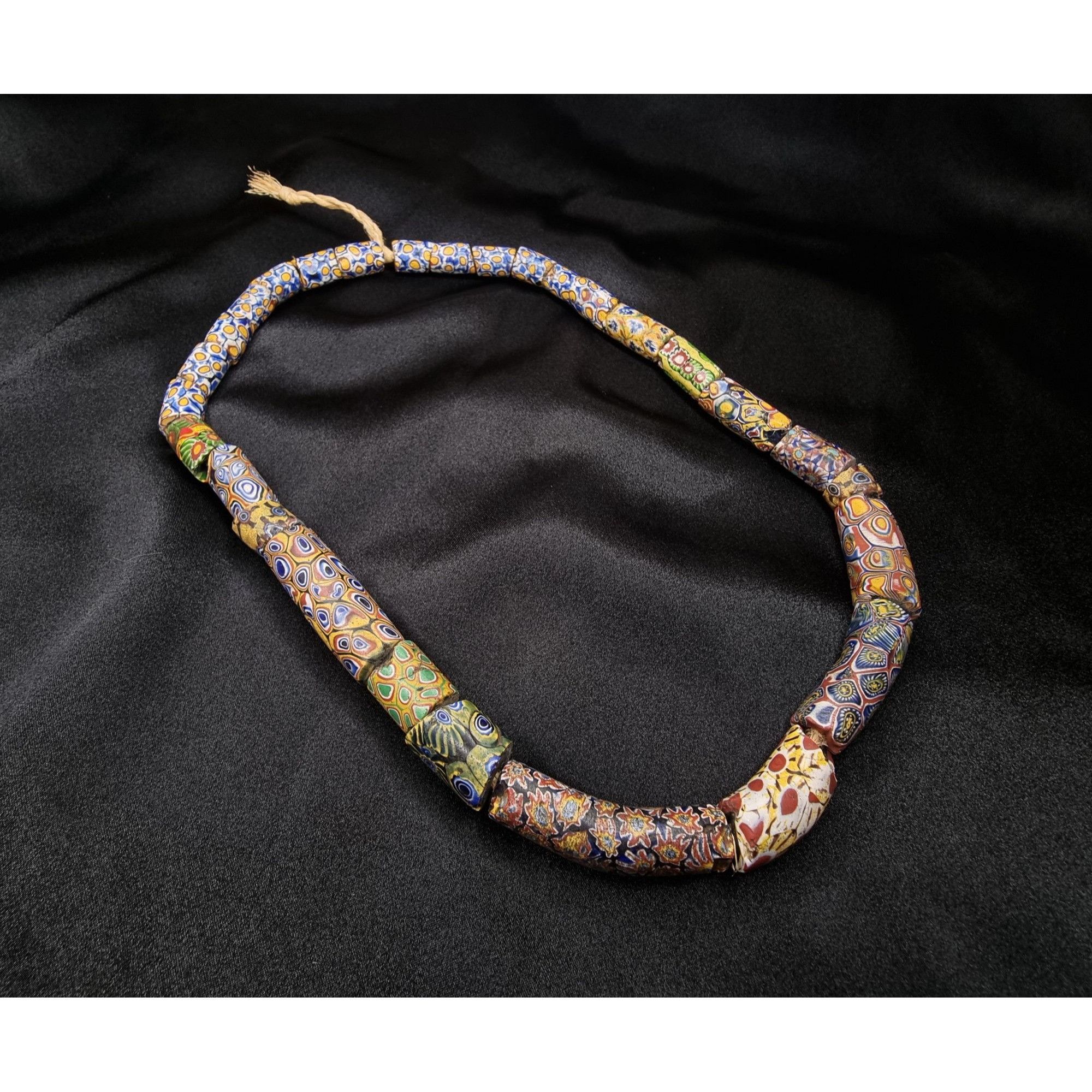 Vintage Antique African Millefiori Trade Bead Necklace With Intricat Size ONE SIZE - 1 Thumbnail