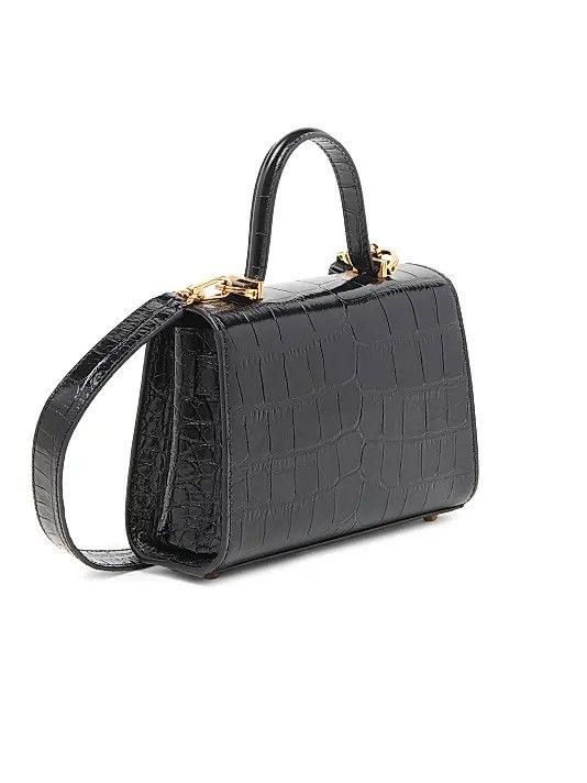 Versace os11x0326 Size: OS / Small Croc-Embossed Leather Handle Bag Size ONE SIZE - 5 Thumbnail