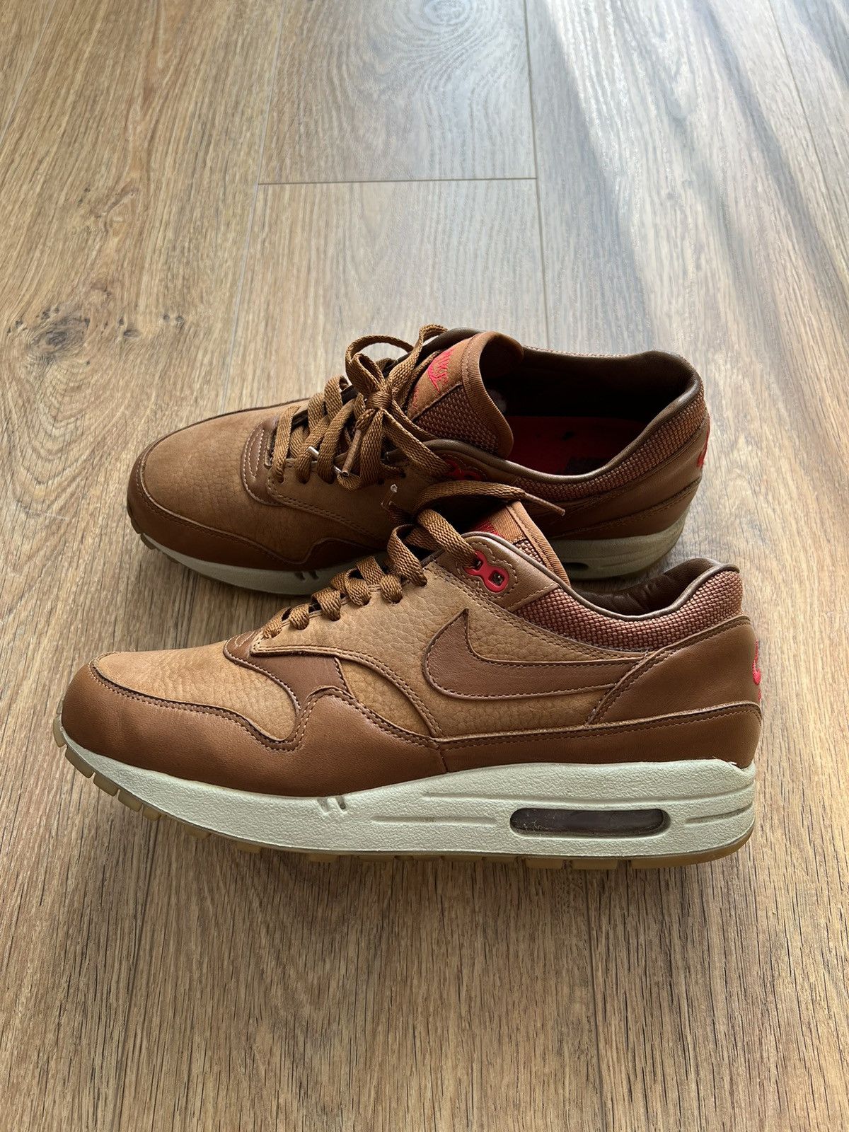 image of 550$- Atmos Nike Air Max 1 Hazelnut Vintage X Patta Shoes in Brown, Men's (Size 9)
