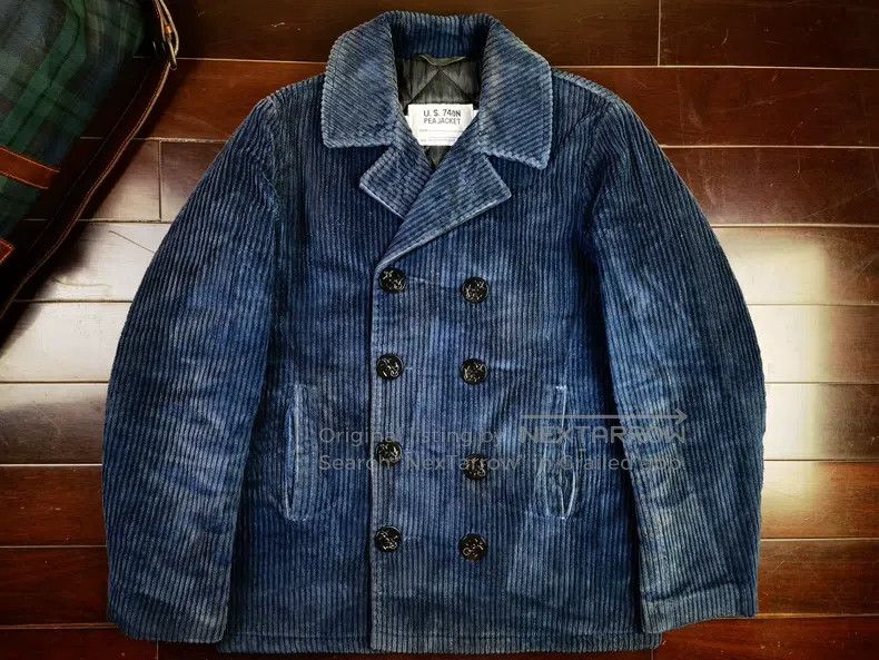 Schott Schott Navy trench coat Navy coat 740 double-breasted blaz Size US S / EU 44-46 / 1 - 1 Thumbnail