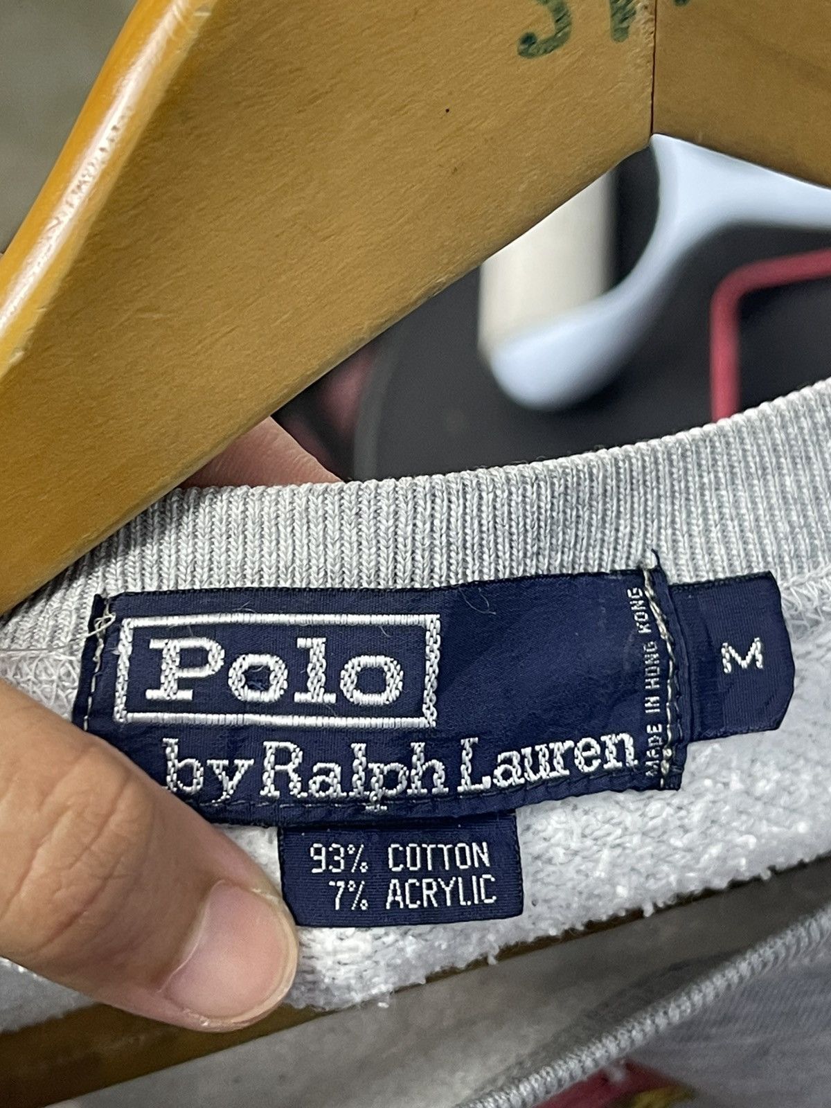 Vintage Vintage 90’s Polo By Ralph Lauren Bear Logo Sweatshirt Size US M / EU 48-50 / 2 - 10 Thumbnail