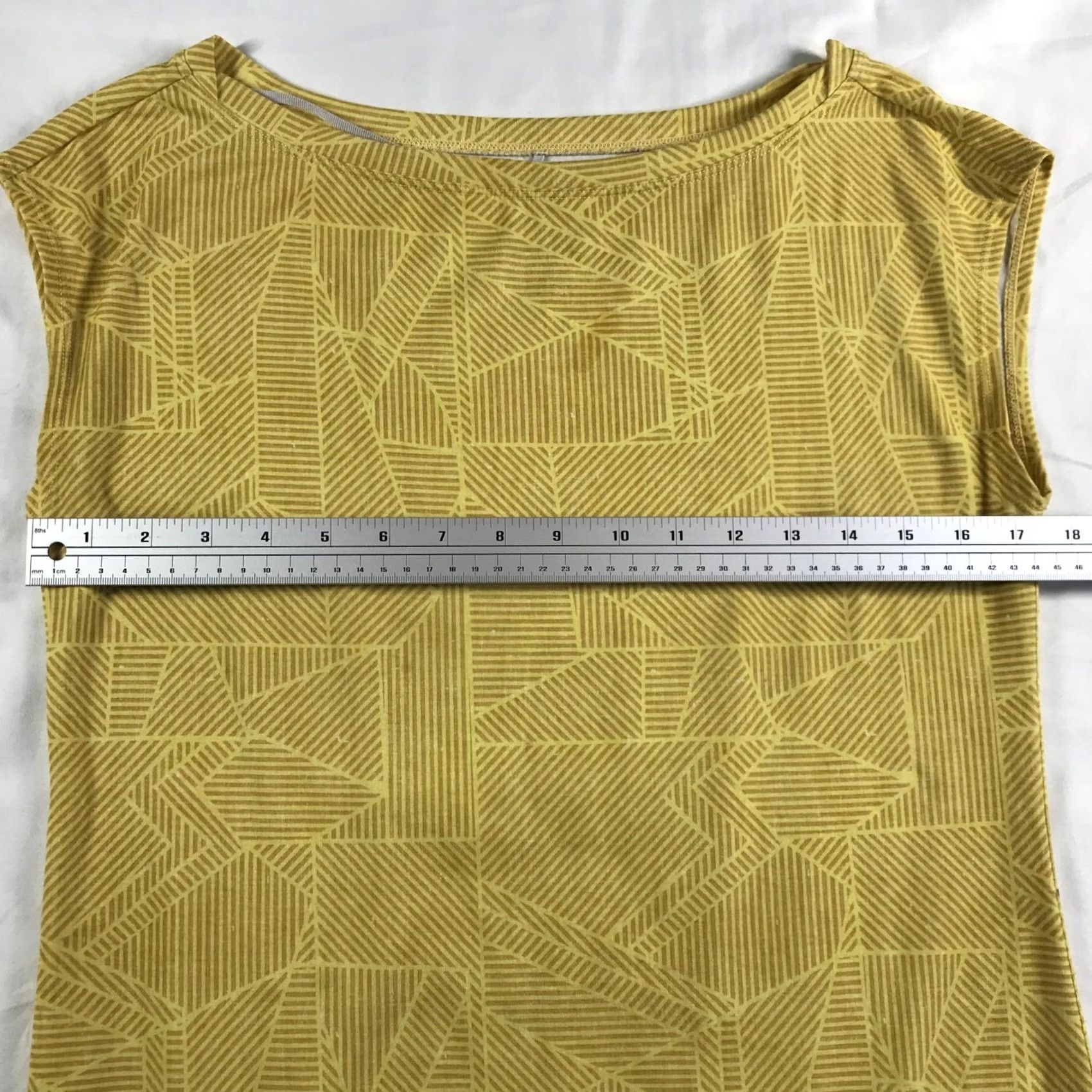 Prana Prana Womens Yellow Geometric Shift Dress Boat Neck XS Size XS / US 0-2 / IT 36-38 - 3 Thumbnail