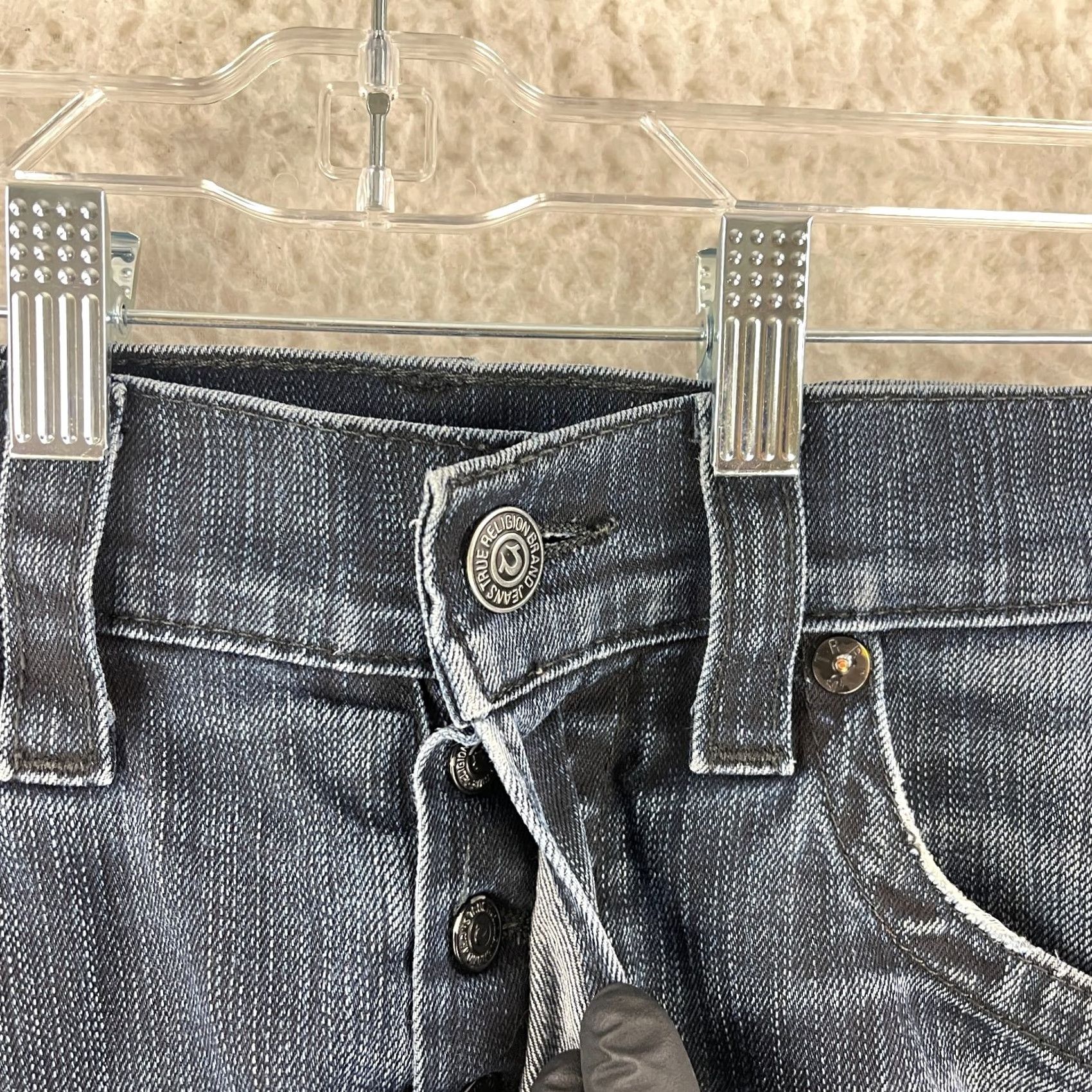 True Religion True Religion Geno Straight Jeans Mens Size 33 Blue Denim Dark Wash Casual Jeans Mens Size US 33 - 5 Thumbnail