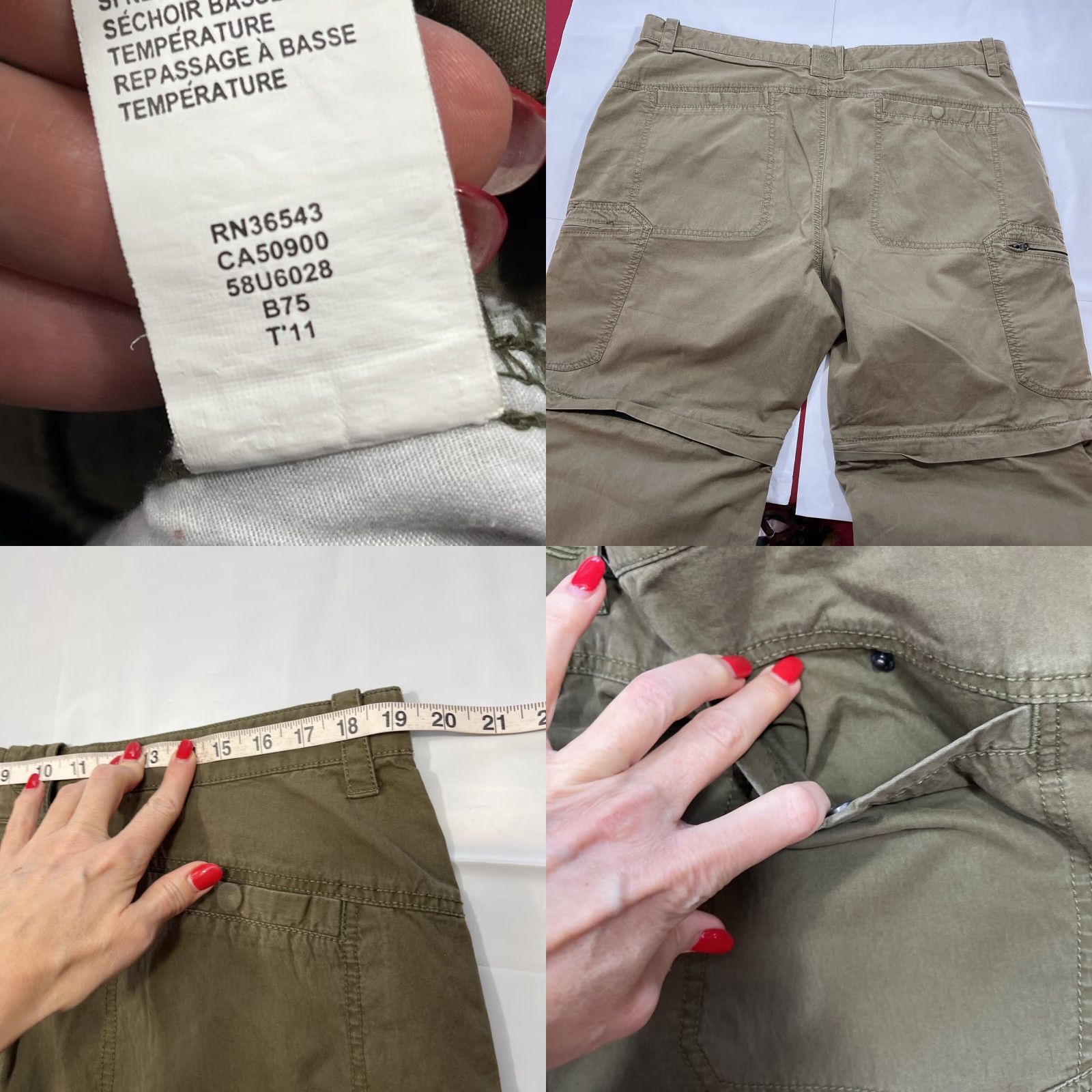 Timberland Timberland Zip OFF Leg ARMY GREEN Pants Shorts 38/32 Cargo Outdoor Men Zip OFF Leg Pants 38 in Greenmens Size US 38 / EU 54 - 9 Thumbnail