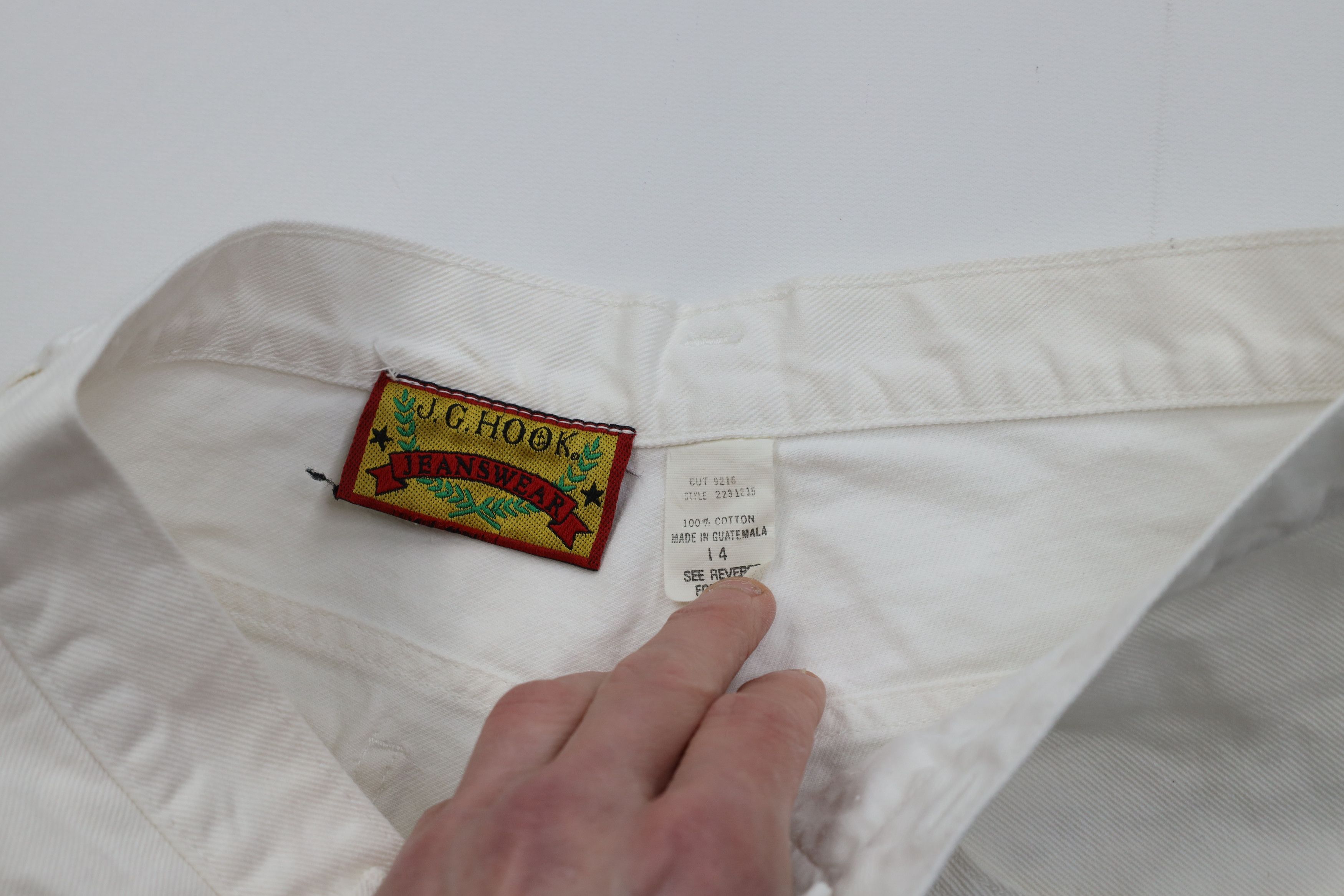Vintage Vintage 90s Streetwear Denim Jean Shorts Jorts White Cotton Size 36" / US 14 / IT 50 - 7 Thumbnail