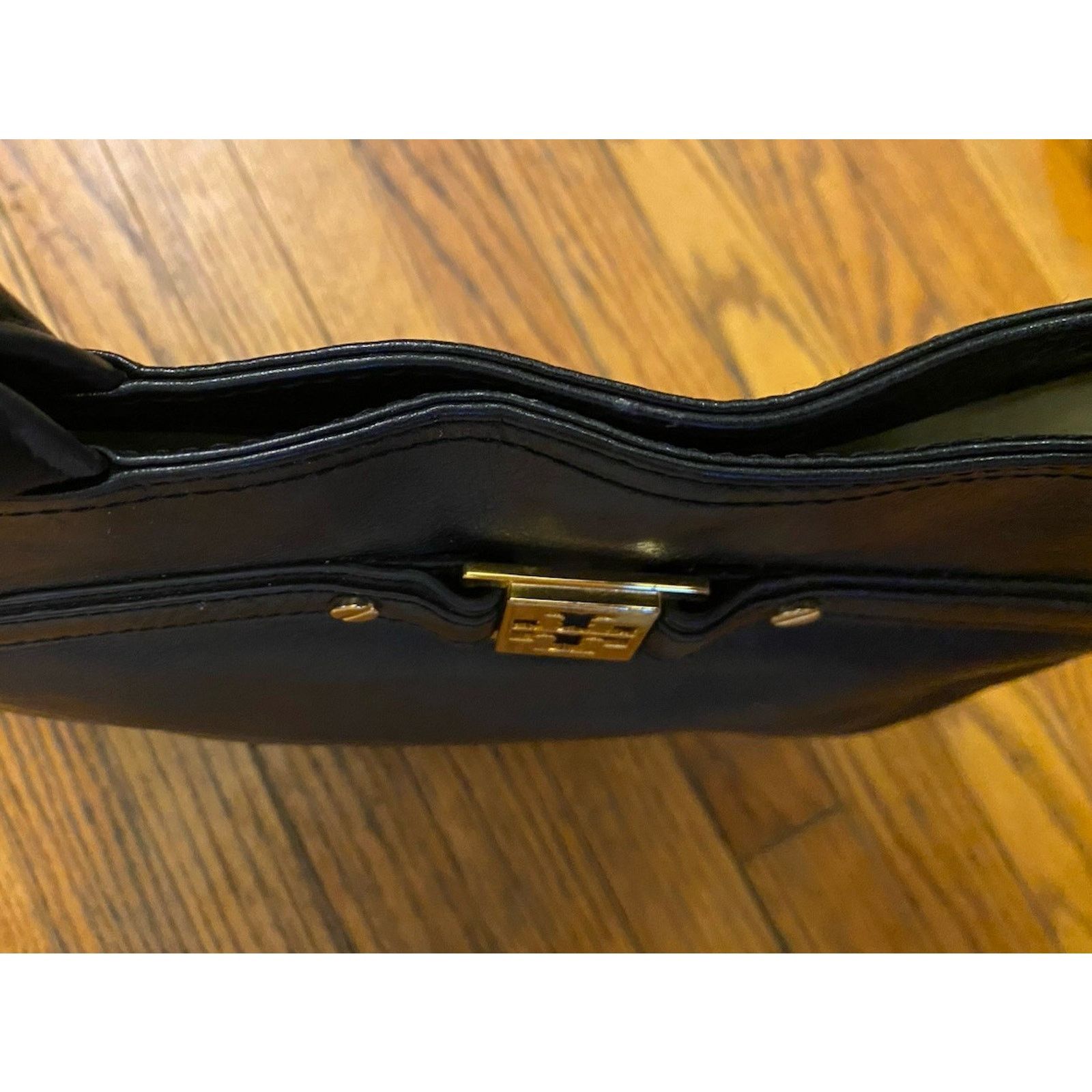 Tory Burch Tory Burch Pebbled Leather Tote Shoulder Handbag Black Bag Size ONE SIZE - 8 Thumbnail