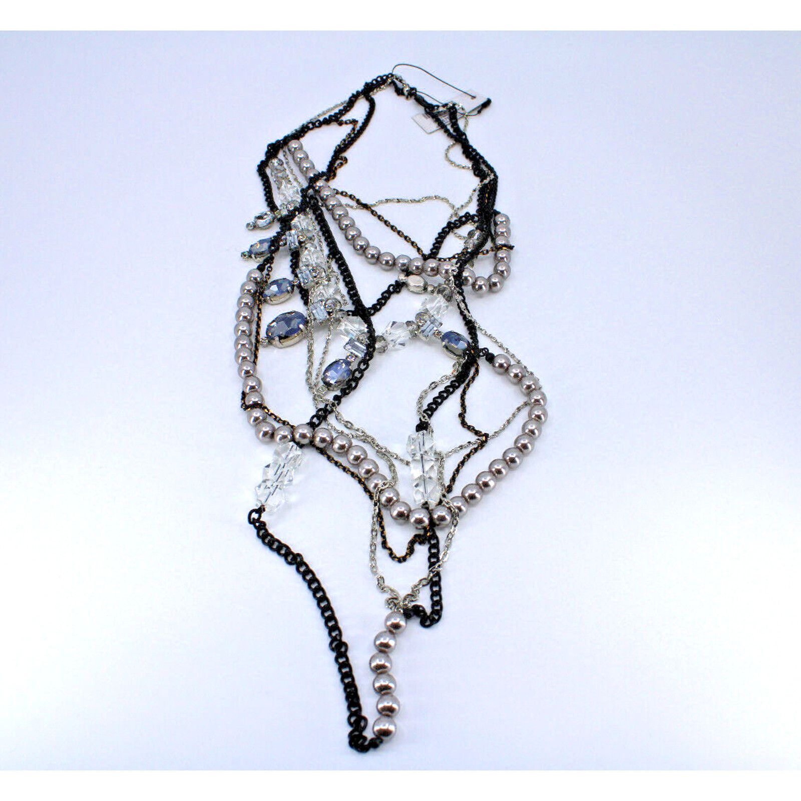 Chicos CHICO'S Judy Fringe Crystal Layered MultiStrand NECKLACE $79 Size ONE SIZE - 3 Thumbnail