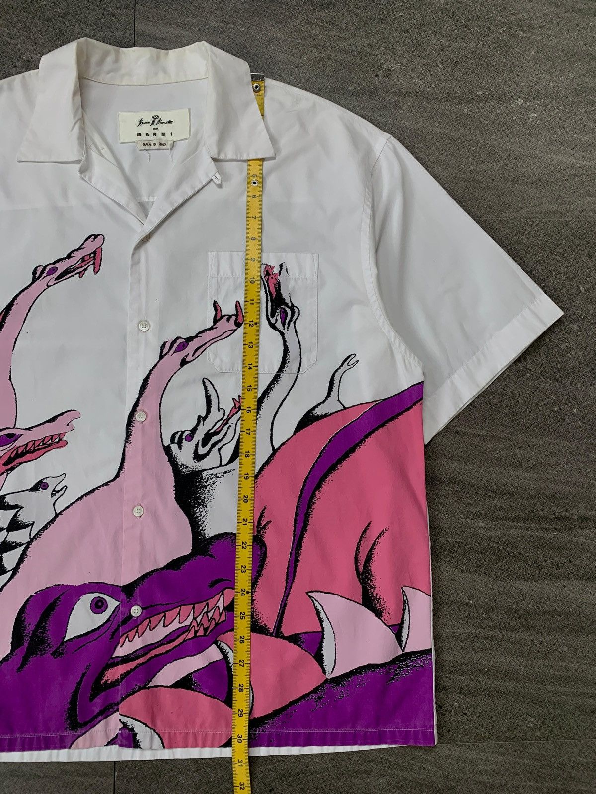 Marni FREE TAX! Bruno Bozzetto Collabs Camp Collar Shirt Size US L / EU 52-54 / 3 - 9 Thumbnail