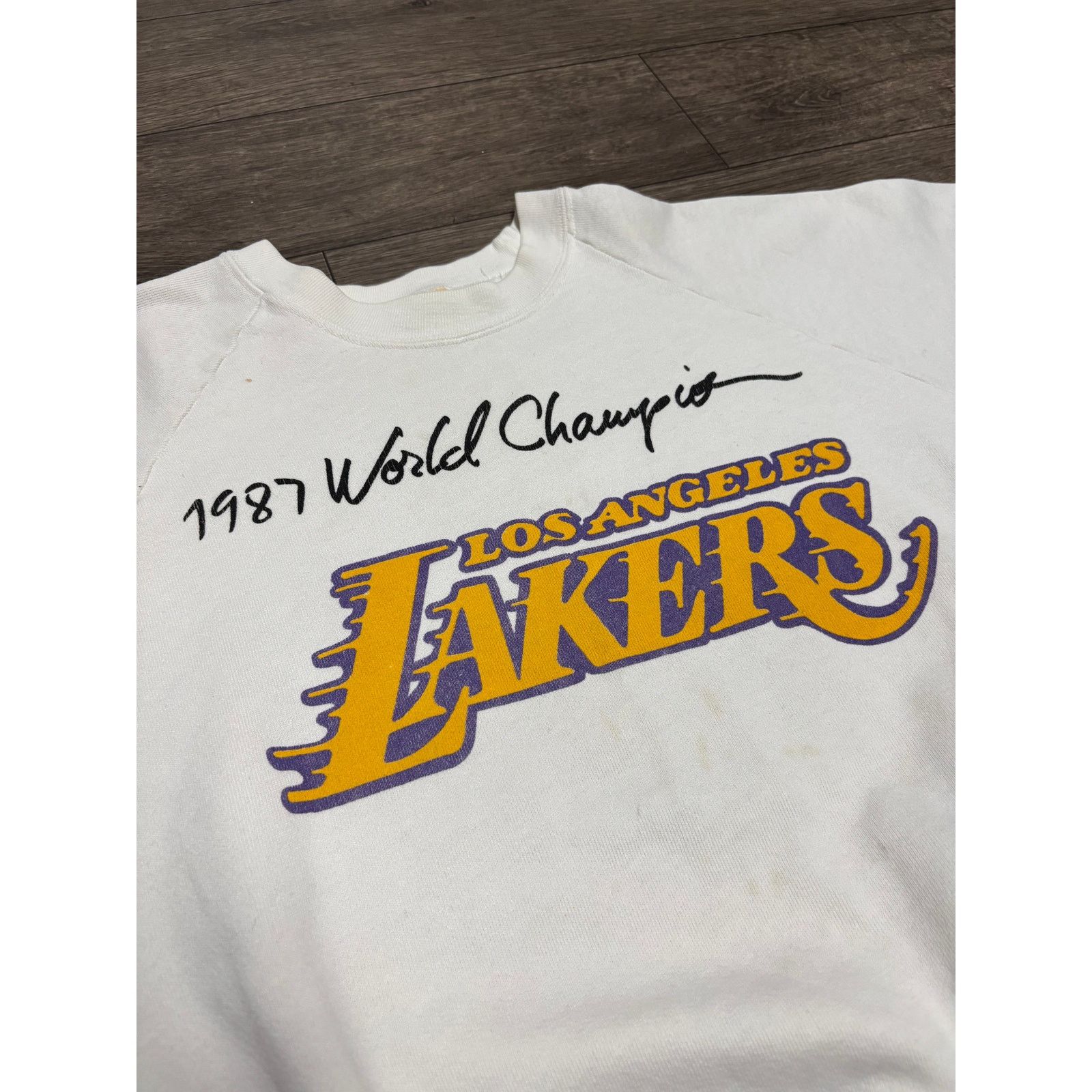 NBA × Vintage VTG LA Lakers 1987 Champion Magic Johnson MVP Sweatshirt M Size US M / EU 48-50 / 2 - 2 Thumbnail
