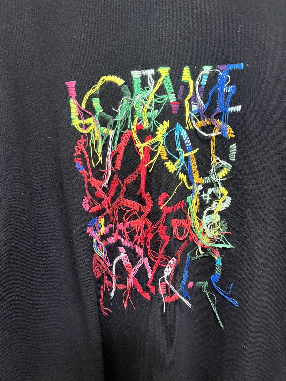 Loewe Loewe Multicolor Logo Thread Sweatshirt Sz L Size US L / EU 52-54 / 3 - 3 Thumbnail