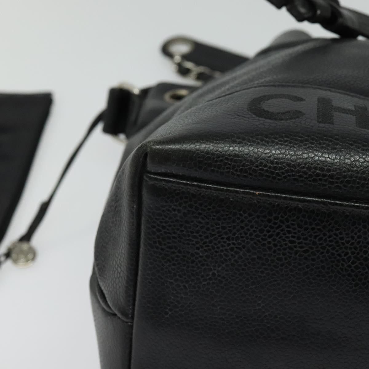Chanel CHANEL Shoulder Bag Caviar Skin Black Silver CC Size ONE SIZE - 11 Thumbnail