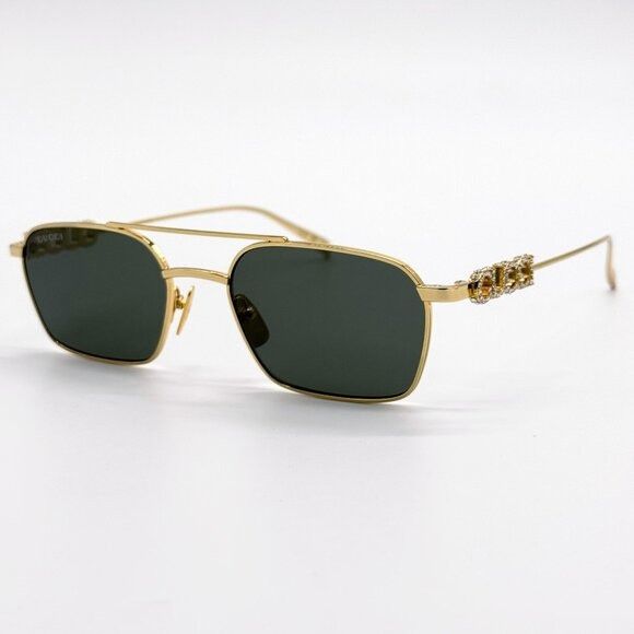 Gucci NEW GUCCI GG1804S 001 SUNGLASSES GOLD UNISEX EYEWEAR GUCCI Size ONE SIZE - 2 Thumbnail