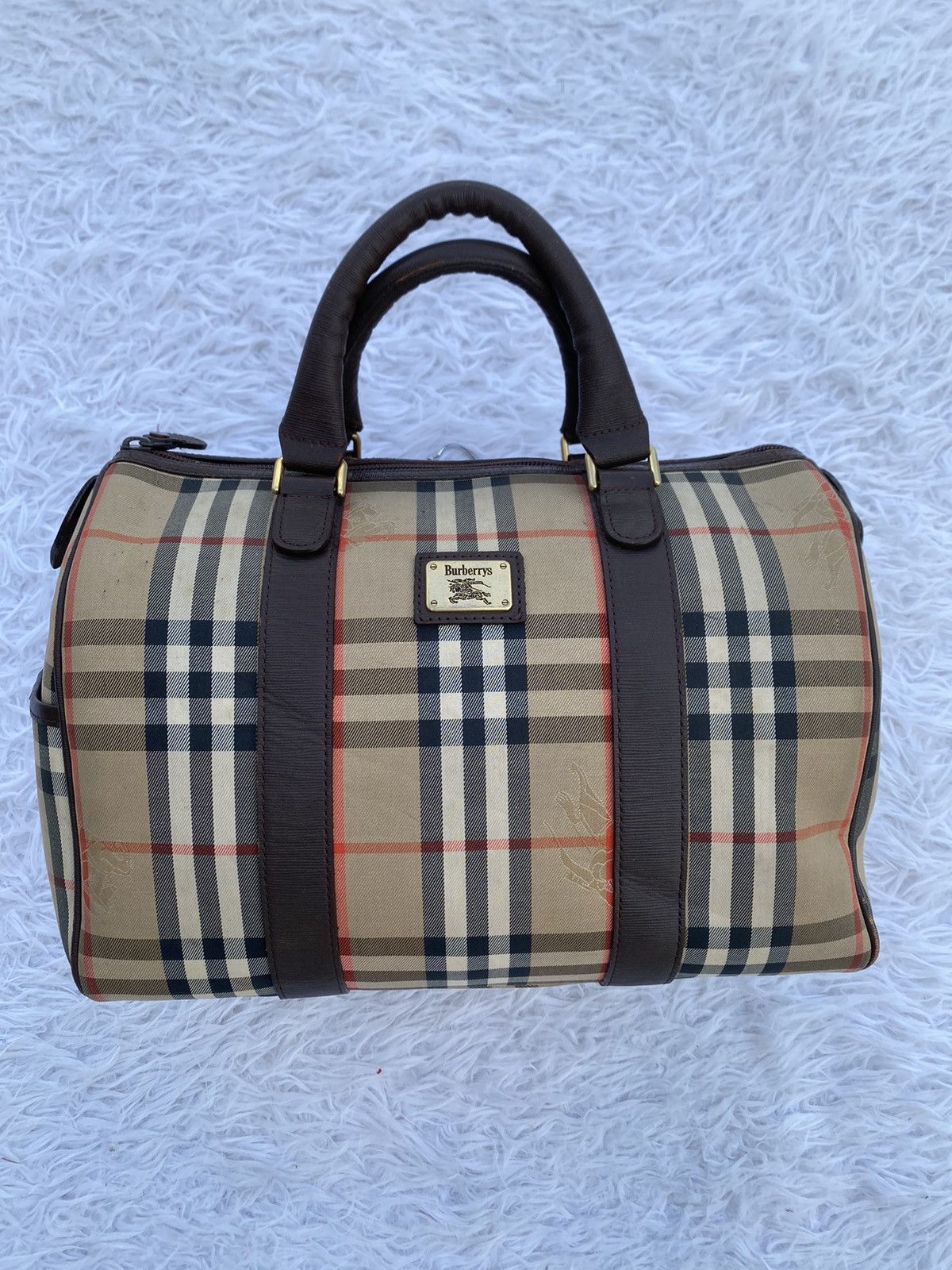 Rare Vintage 90s Burberry Nova Check Speedy Hand Bag