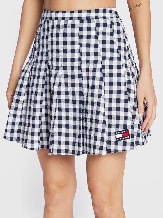 Tommy Jeans Tommy Hilfiger Jeans Womens Checkered Minirock Skirt Size 30" / US 8 / IT 44 - 1 Thumbnail
