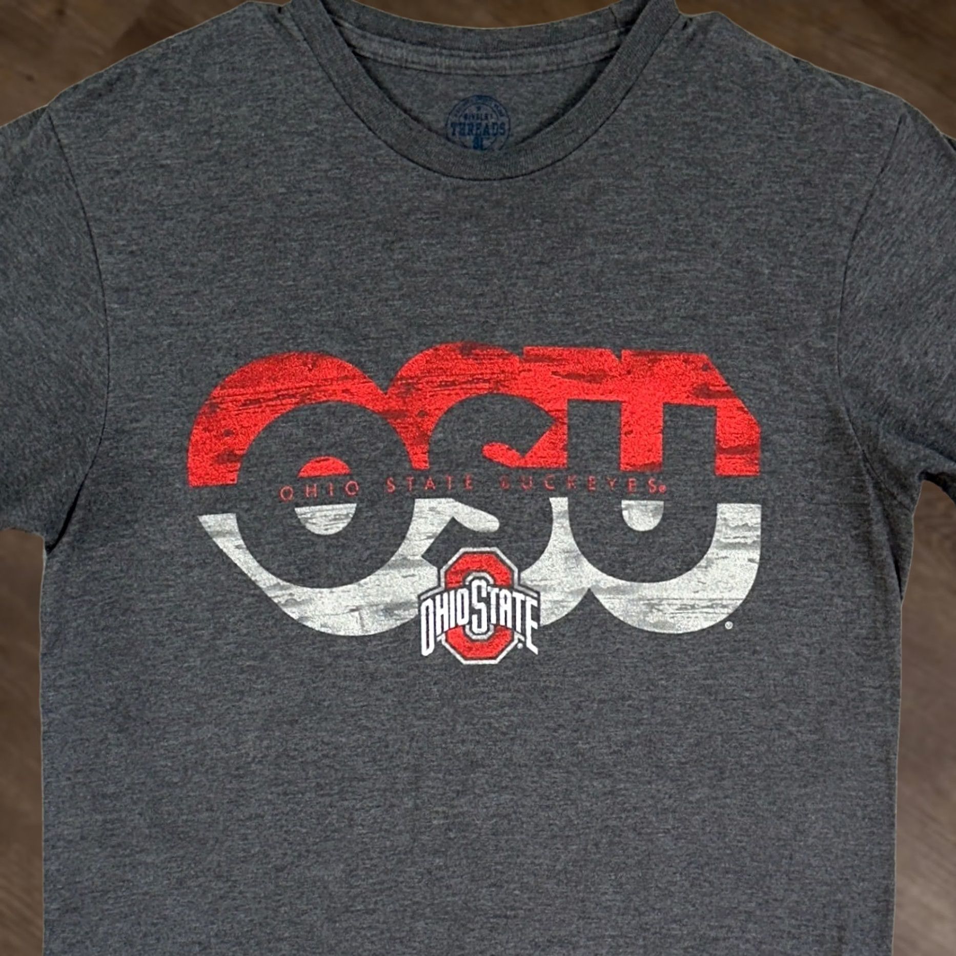 Vintage Rivalry Threads Ohio State Buckeyes T-Shirt Crewneck Mens Small Gray Graphic Logo 100% Cotton Size US S / EU 44-46 / 1 - 1 Thumbnail