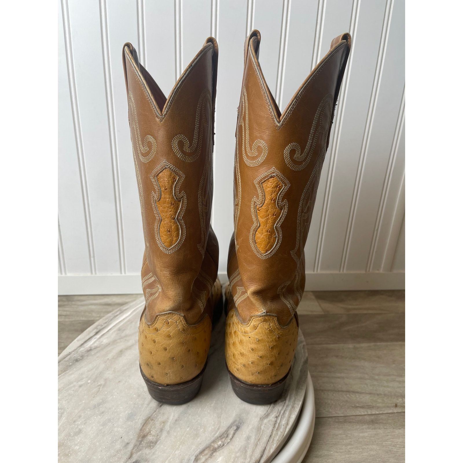 Vintage El Dorado VTG Full Quill Ostrich Handmade Boots 8.5D Cowboy Size US 8.5 / EU 41-42 - 5 Thumbnail
